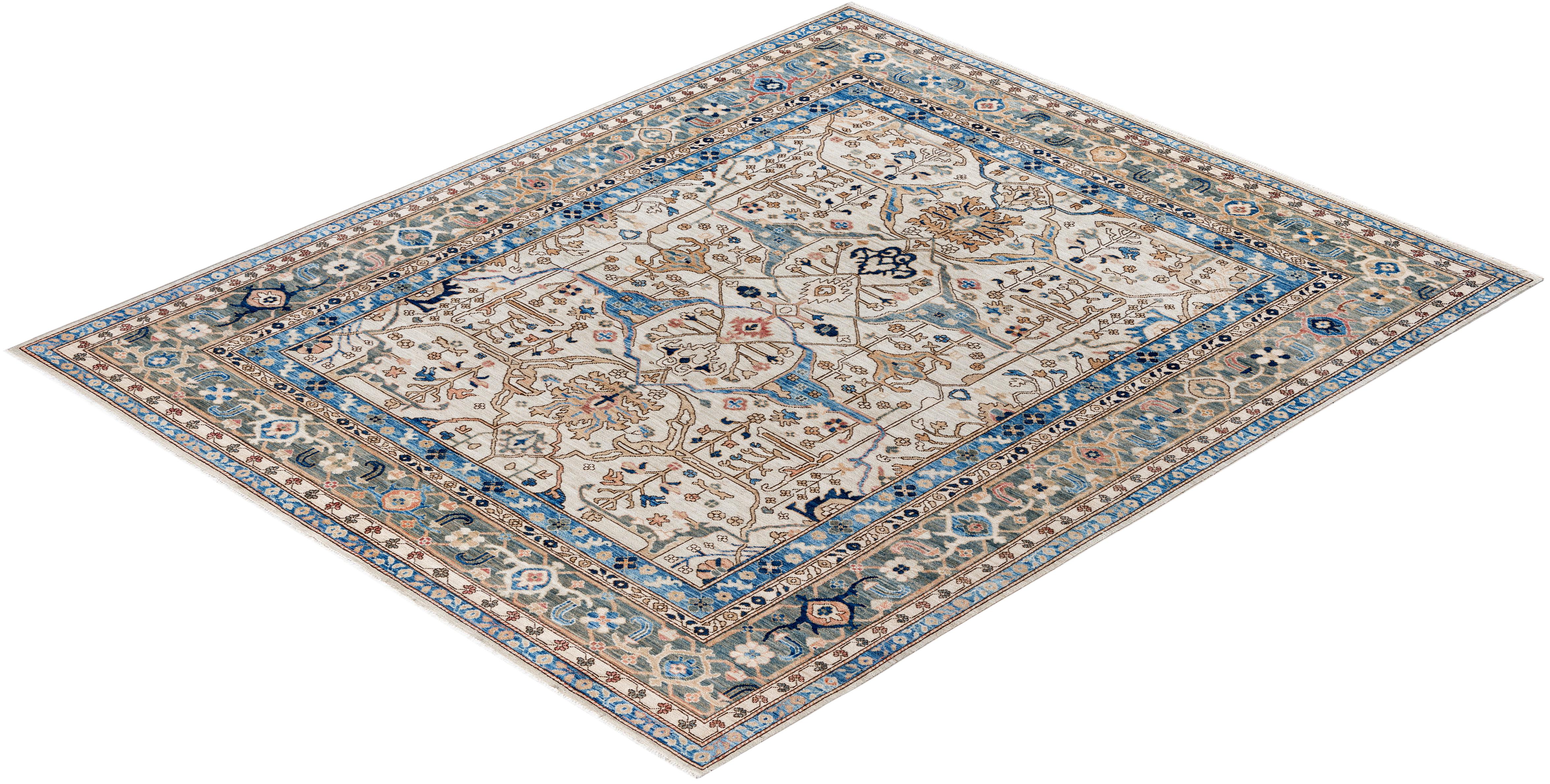 Serapi One-of-a-Kind Wolle Elfenbein Bereich Teppich 8' 3
