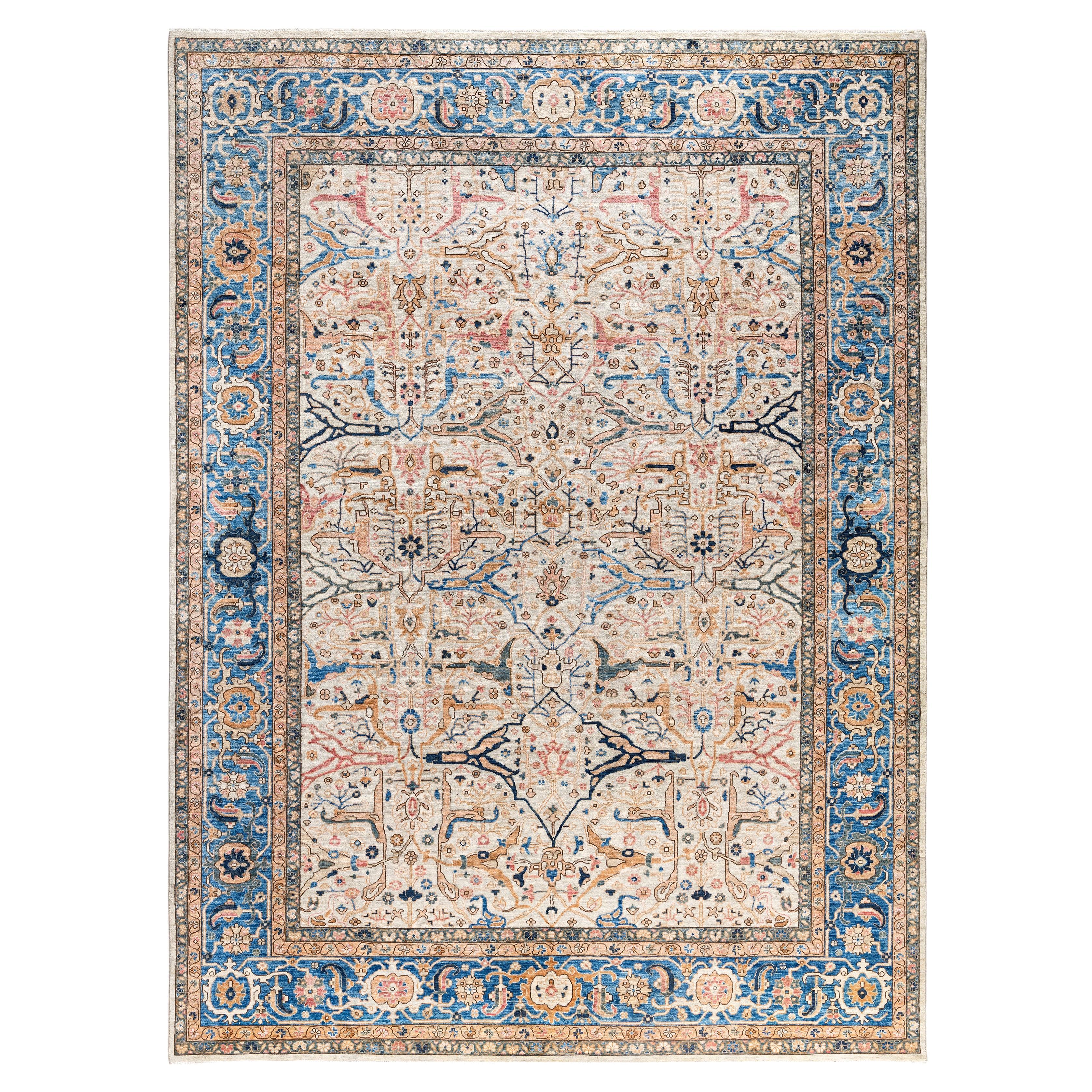 Serapi One-of-a-Kind Wool Ivory Area Rug 8' 9" x 11' 10"