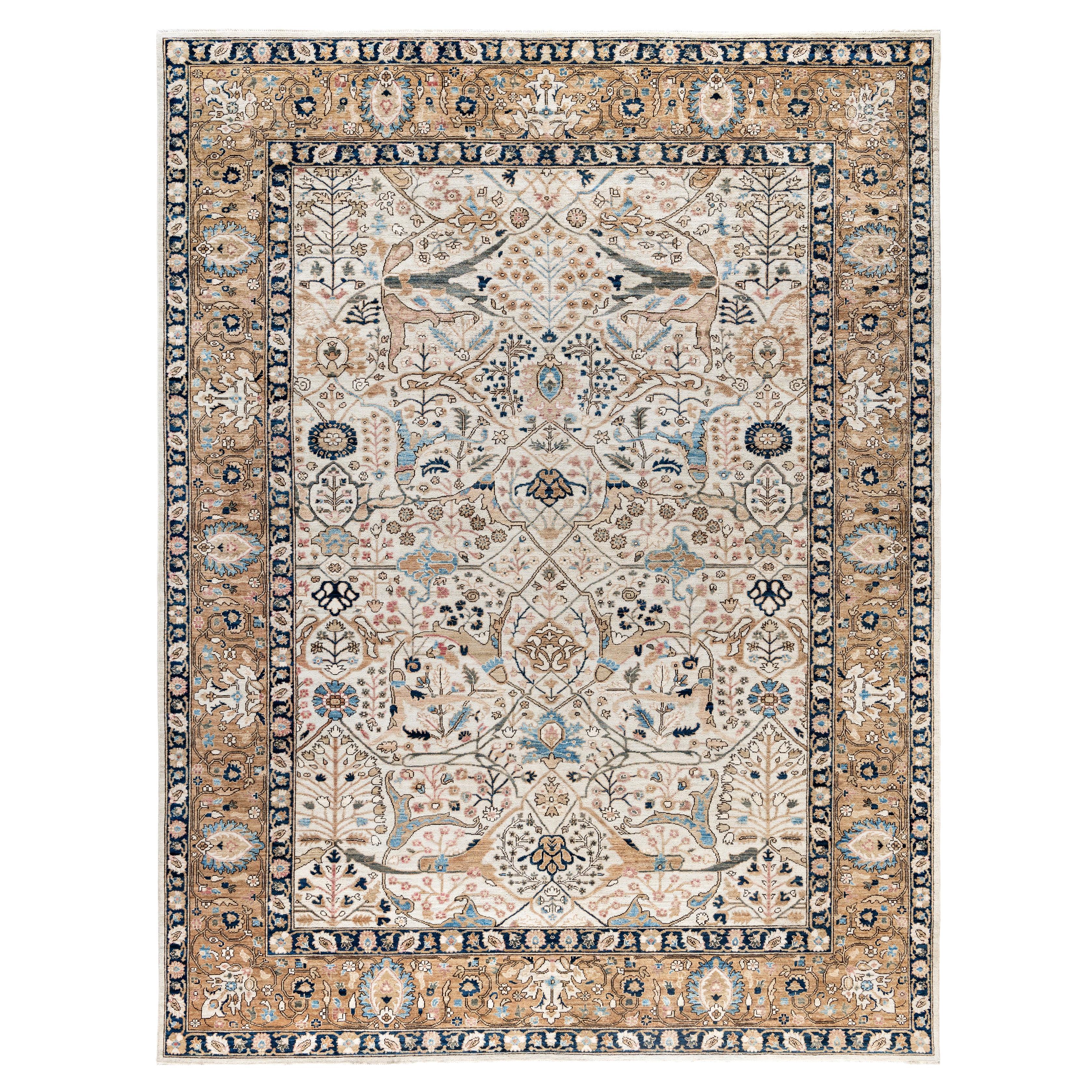 Serapi One-of-a-Kind Wool Ivory Area Rug 9' 0" x 11' 10"