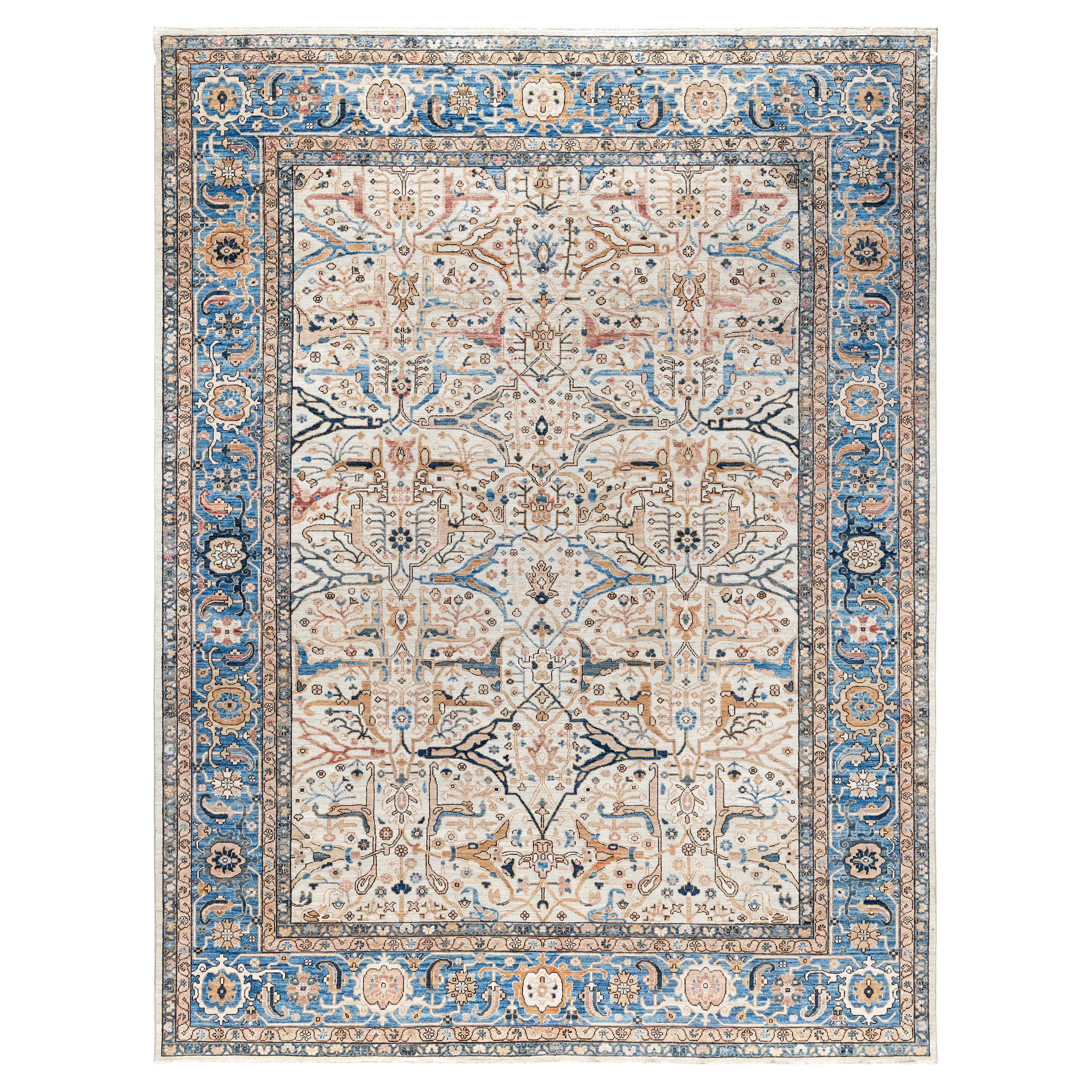 Serapi One-of-a-Kind Wool Ivory Area Rug 9' 0" x 11' 10"