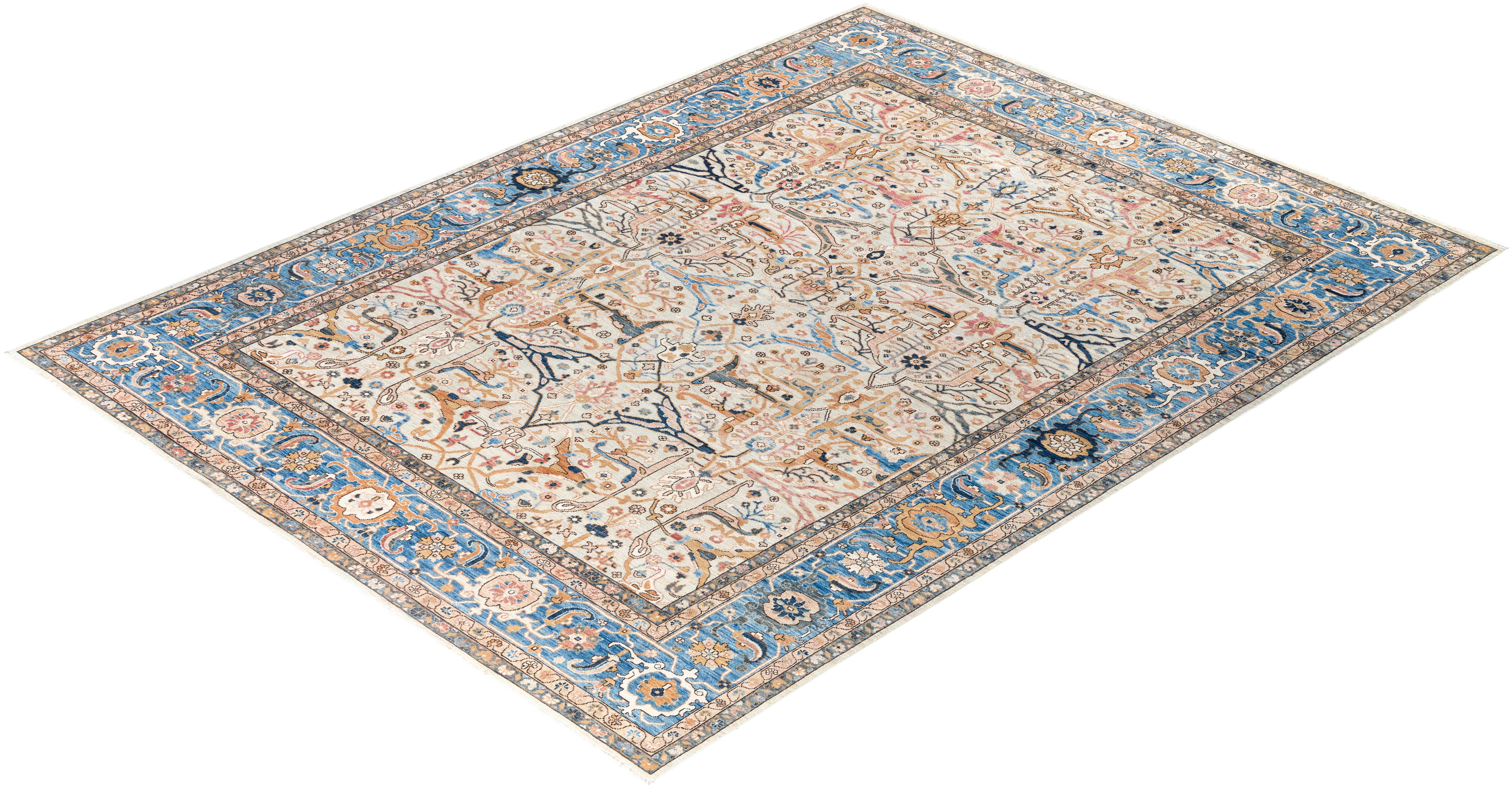 Serapi One-of-a-Kind Wool Ivory Area Rug 9' 0