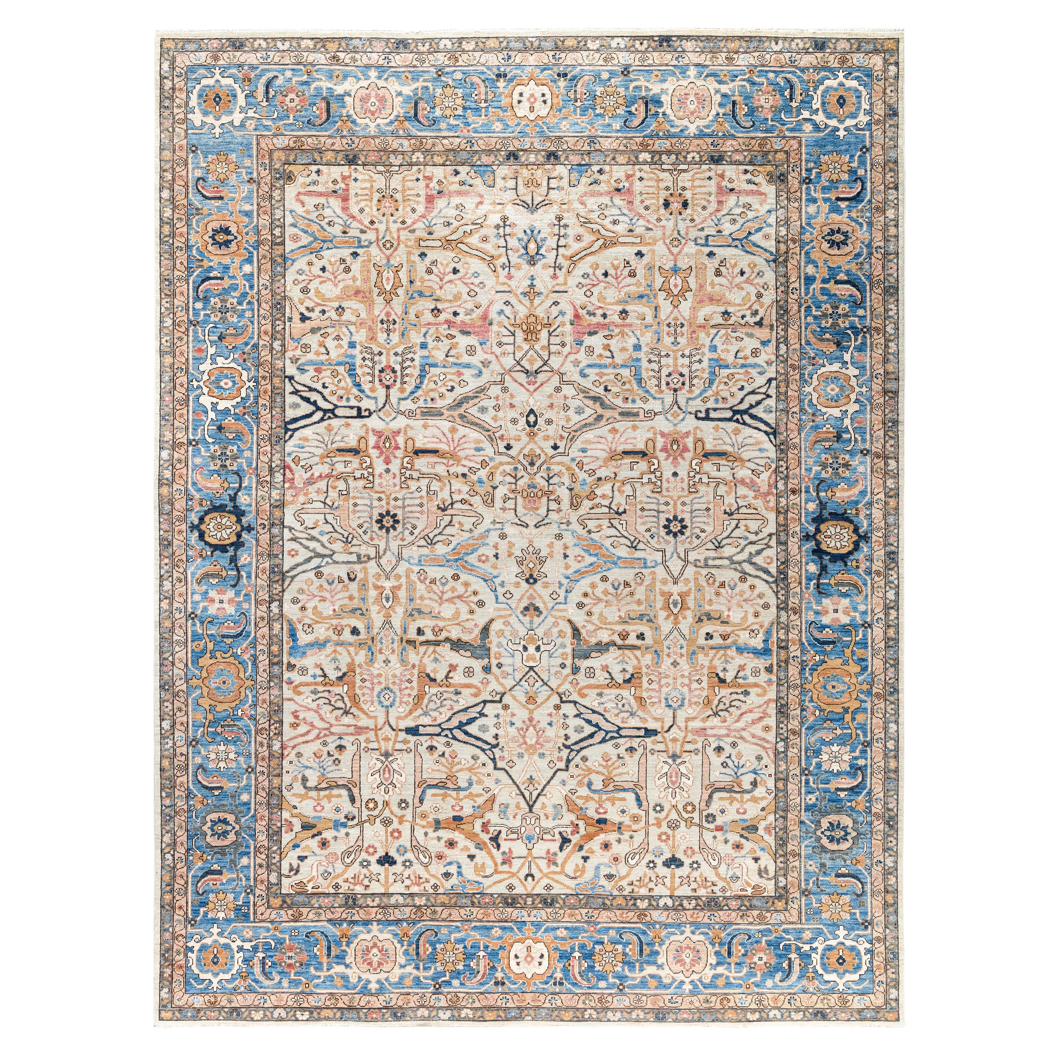 Serapi One-of-a-Kind Wool Ivory Area Rug 9' 0" x 11' 11"