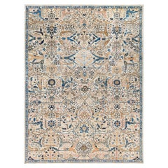 Tappeto Serapi in lana avorio unico nel suo genere 9' 0" x 12' 0"