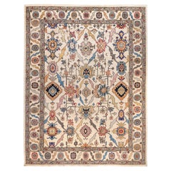 Serapi One-of-a-Kind Wool Ivory Area Rug 9' 1" x 11' 11"