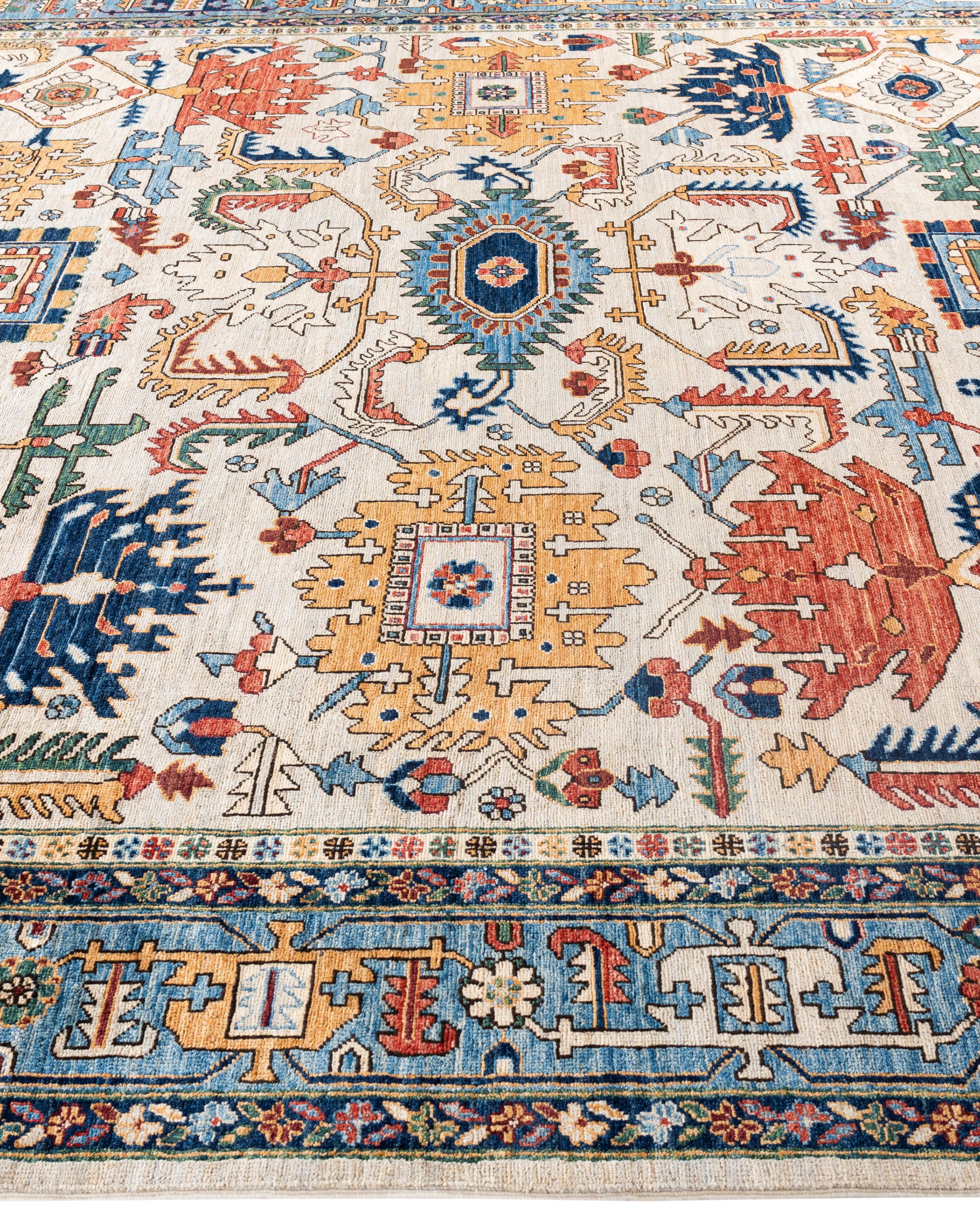 Serapi One-of-a-Kind Wolle Elfenbein Bereich Teppich 9' 1