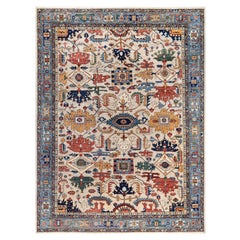 Serapi Tapis unique en laine ivoire 9' 1" x 12' 1"