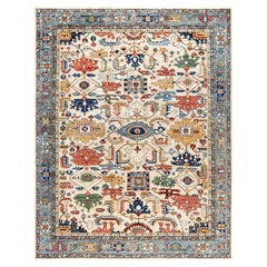 Serapi One-of-a-Kind Wool Ivory Area Rug 9' 2" x 11' 9"
