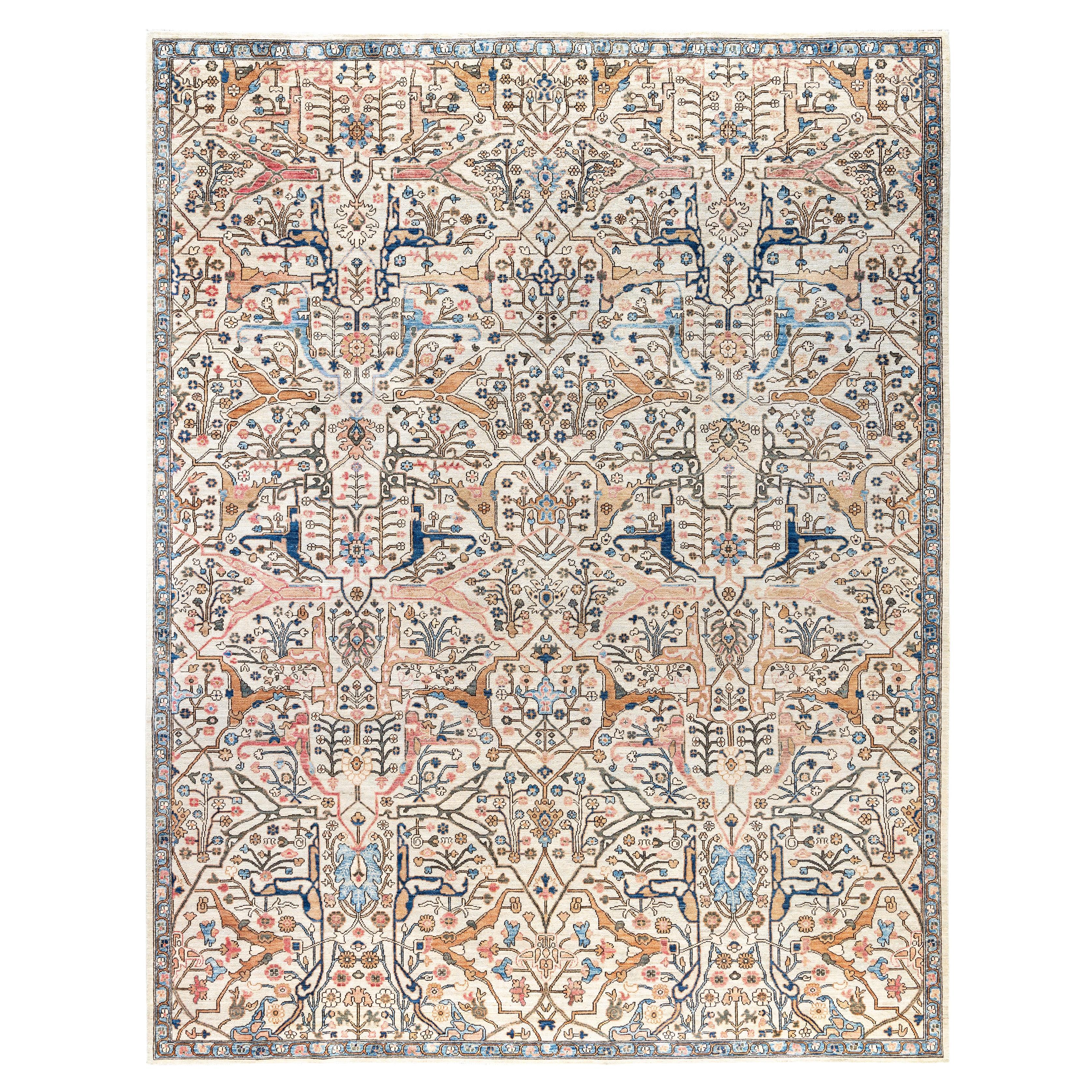 Serapi One-of-a-Kind Wool Ivory Area Rug 9' 2" x 11' 9"