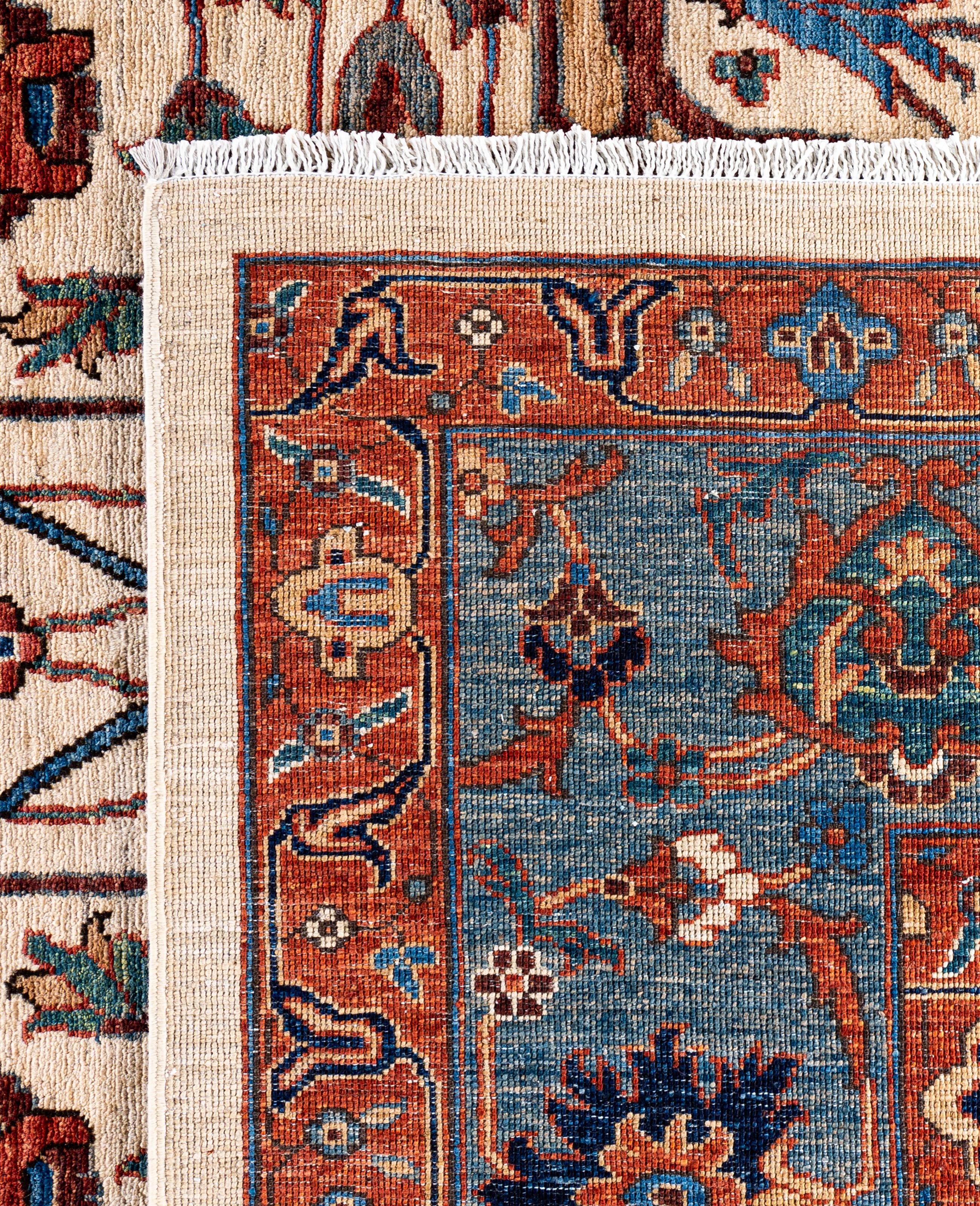 Serapi One-of-a-Kind Wool Ivory Area Rug 9' 3