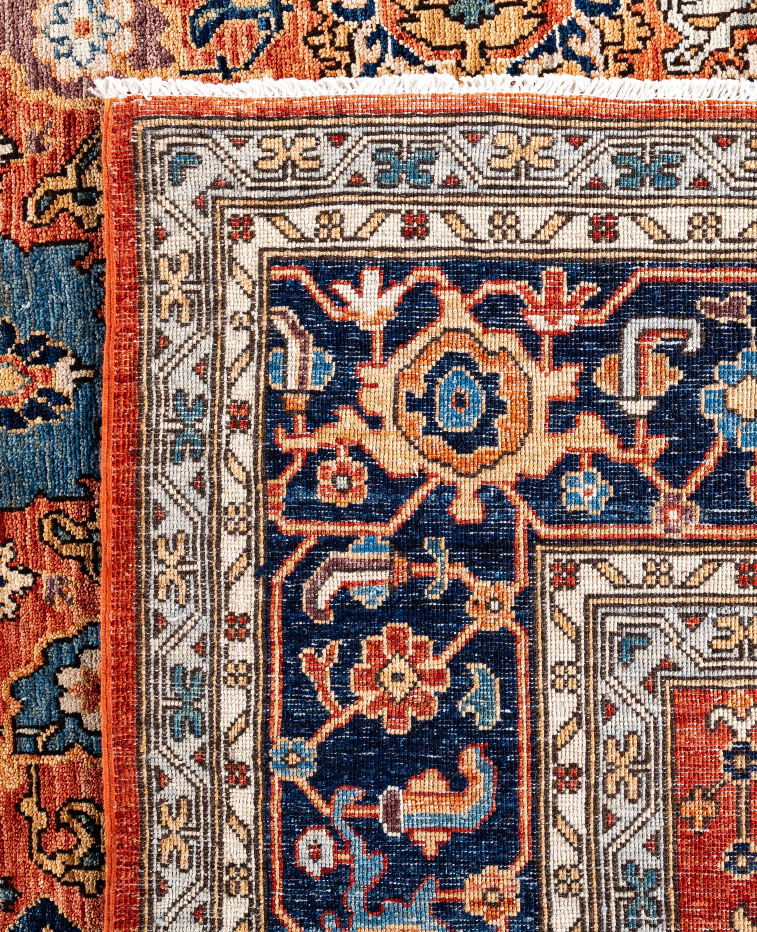 Serapi One-of-a-Kind Wool Orange Area Rug 10' 1