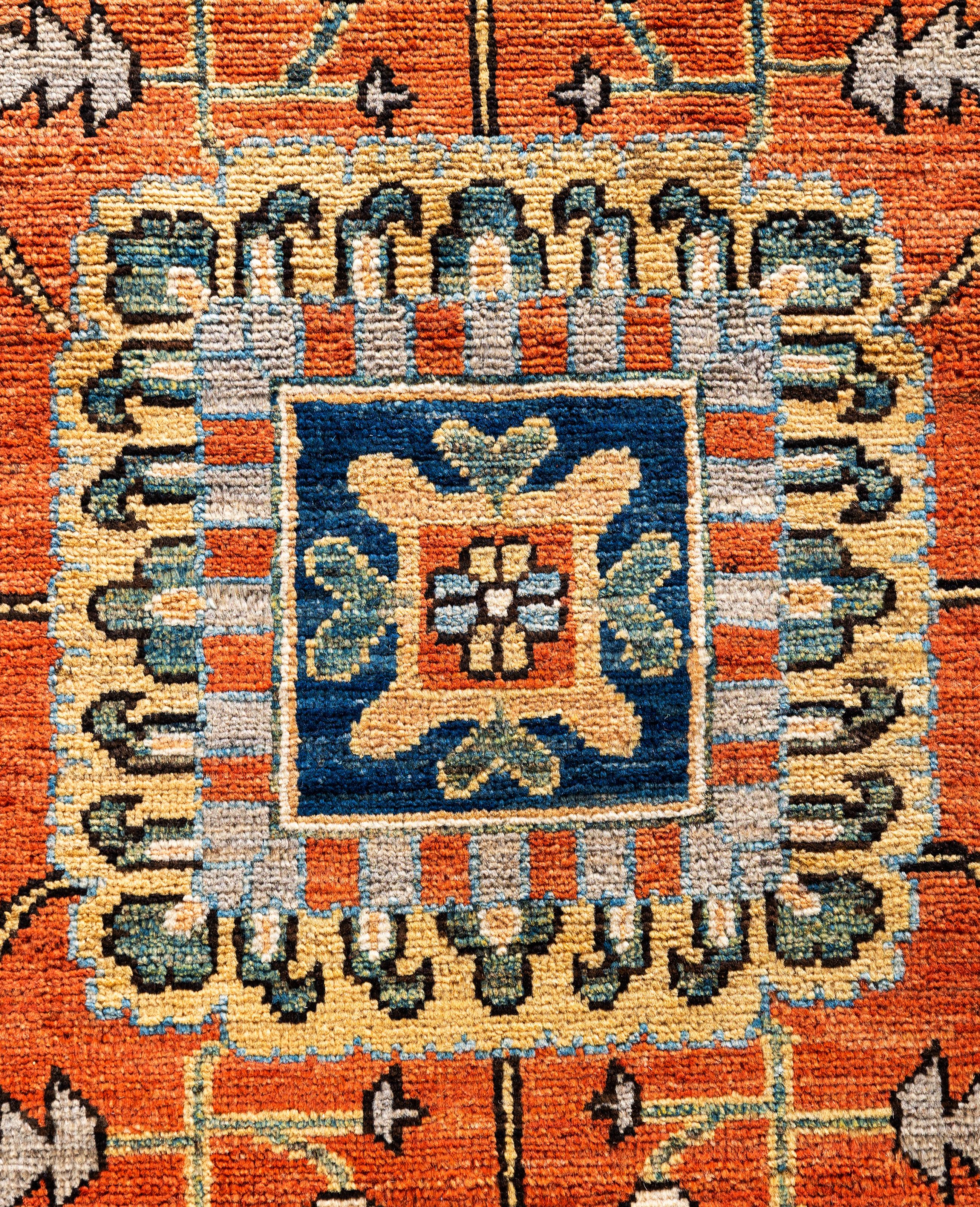 Alfombra de lana única Serapi Naranja 10' 3