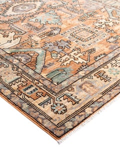 Alfombra de lana única Serapi Naranja 4' 2" x 5' 10"