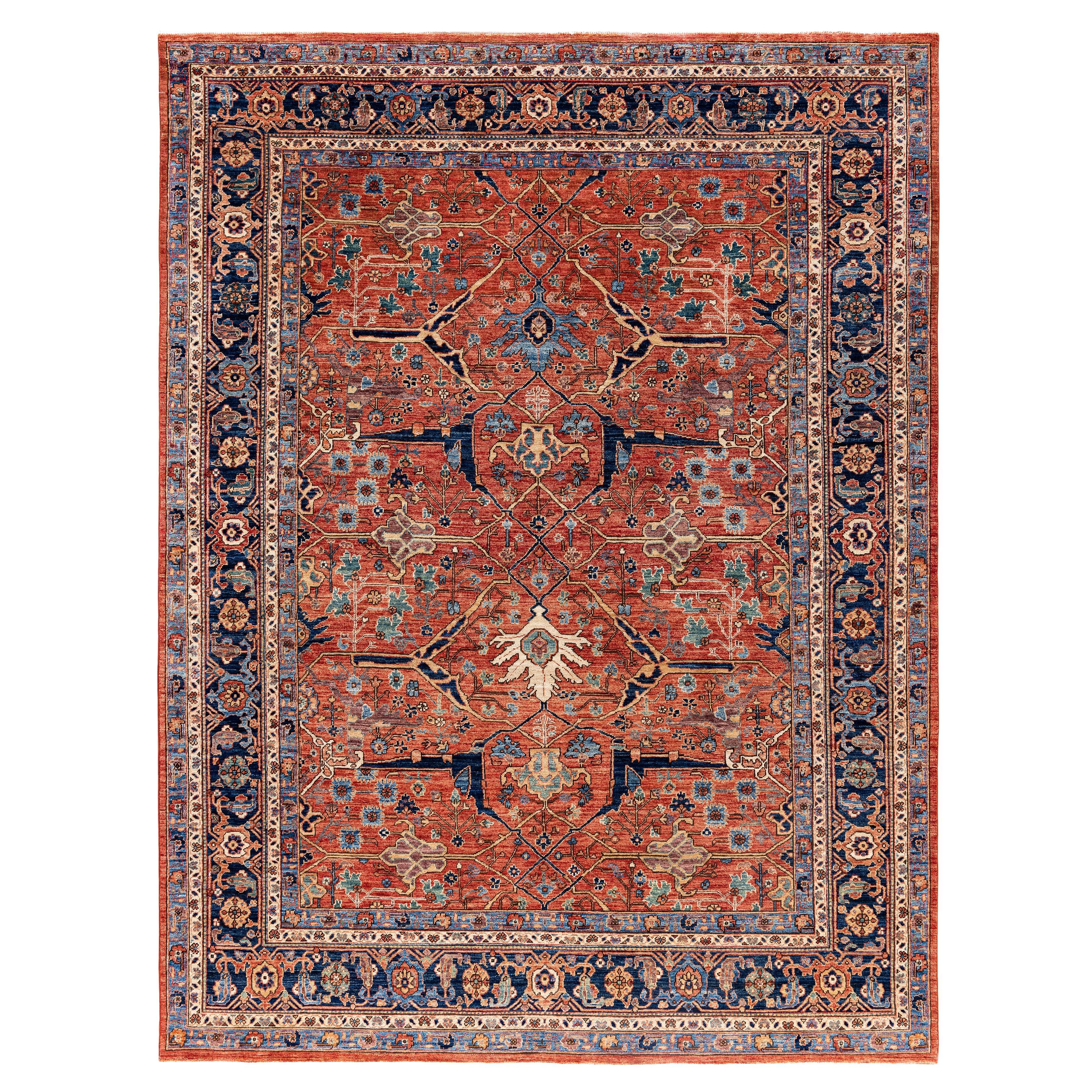 Serapi One-of-a-Kind Wool Orange Area Rug 8' 0" x 10' 3"