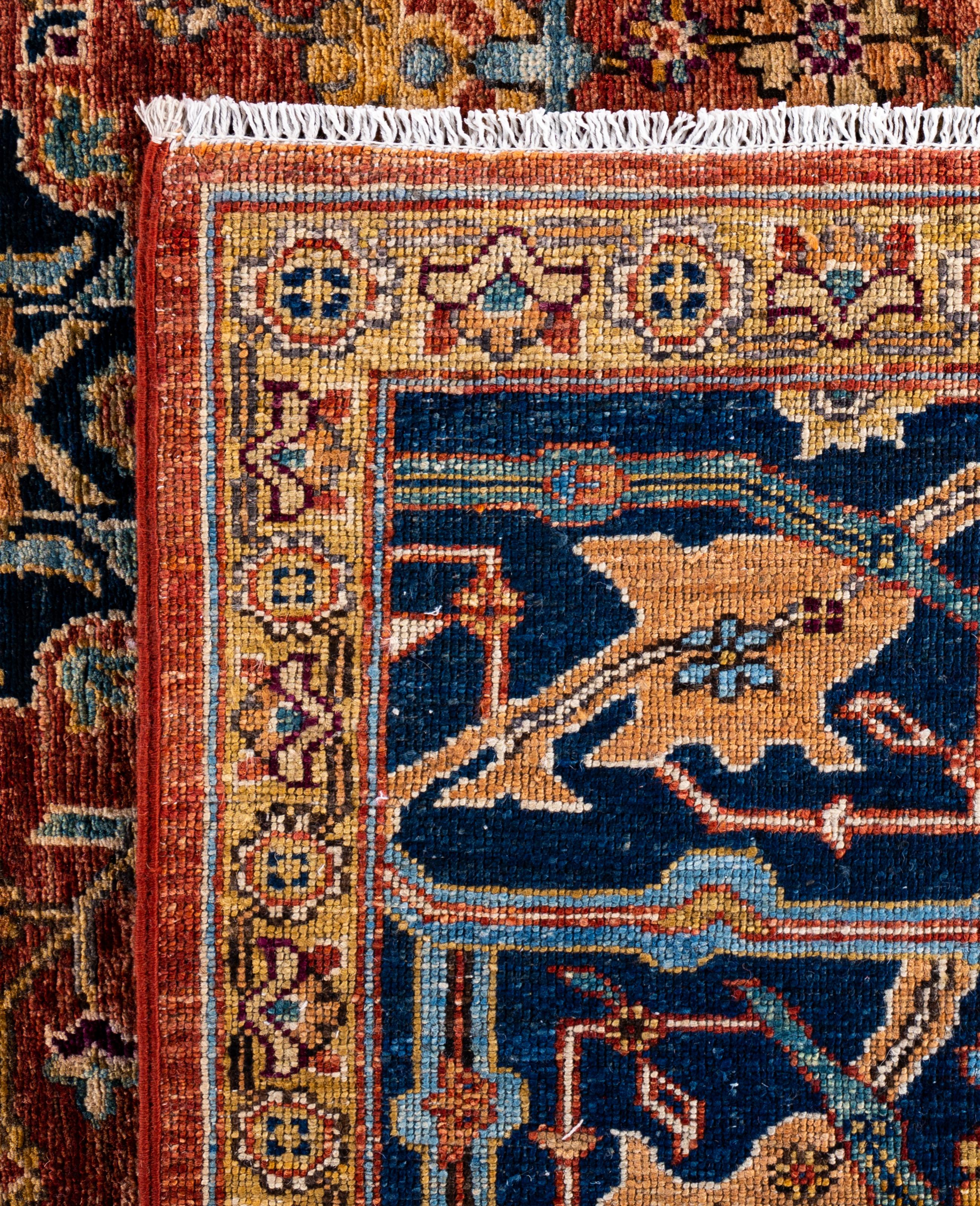 Serapi One-of-a-Kind Wool Orange Area Rug 8' 1