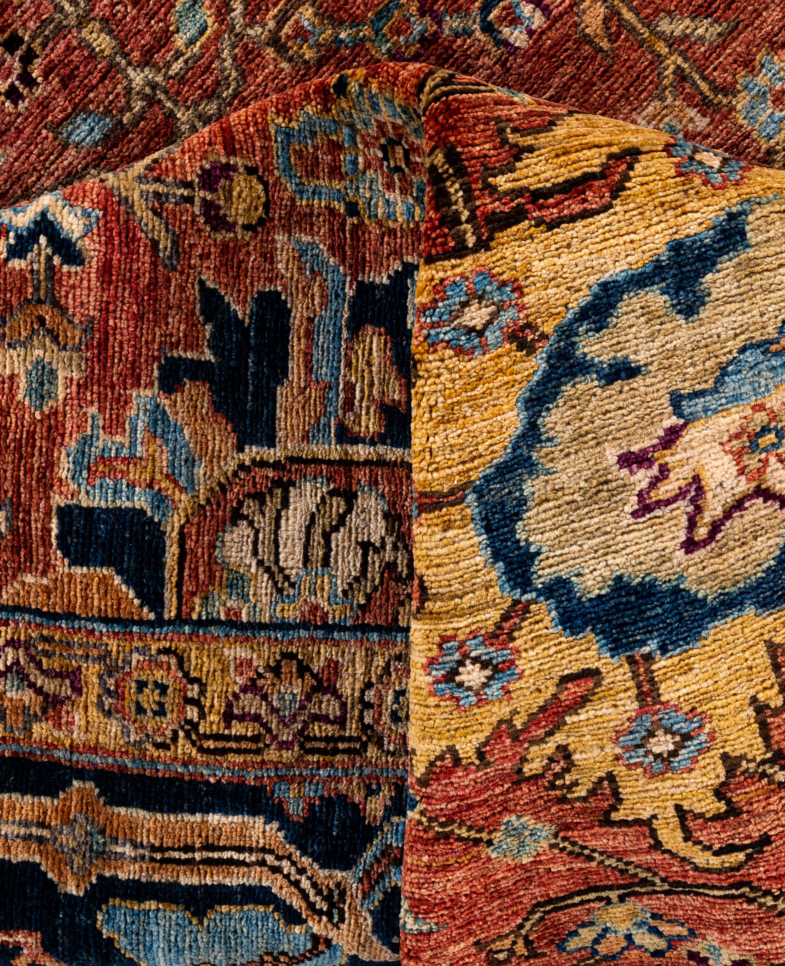 Serapi One-of-a-Kind Wool Orange Area Rug 8' 1