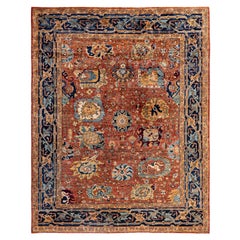 Serapi One-of-a-Kind Wool Orange Area Rug 8' 1" x 10' 1"