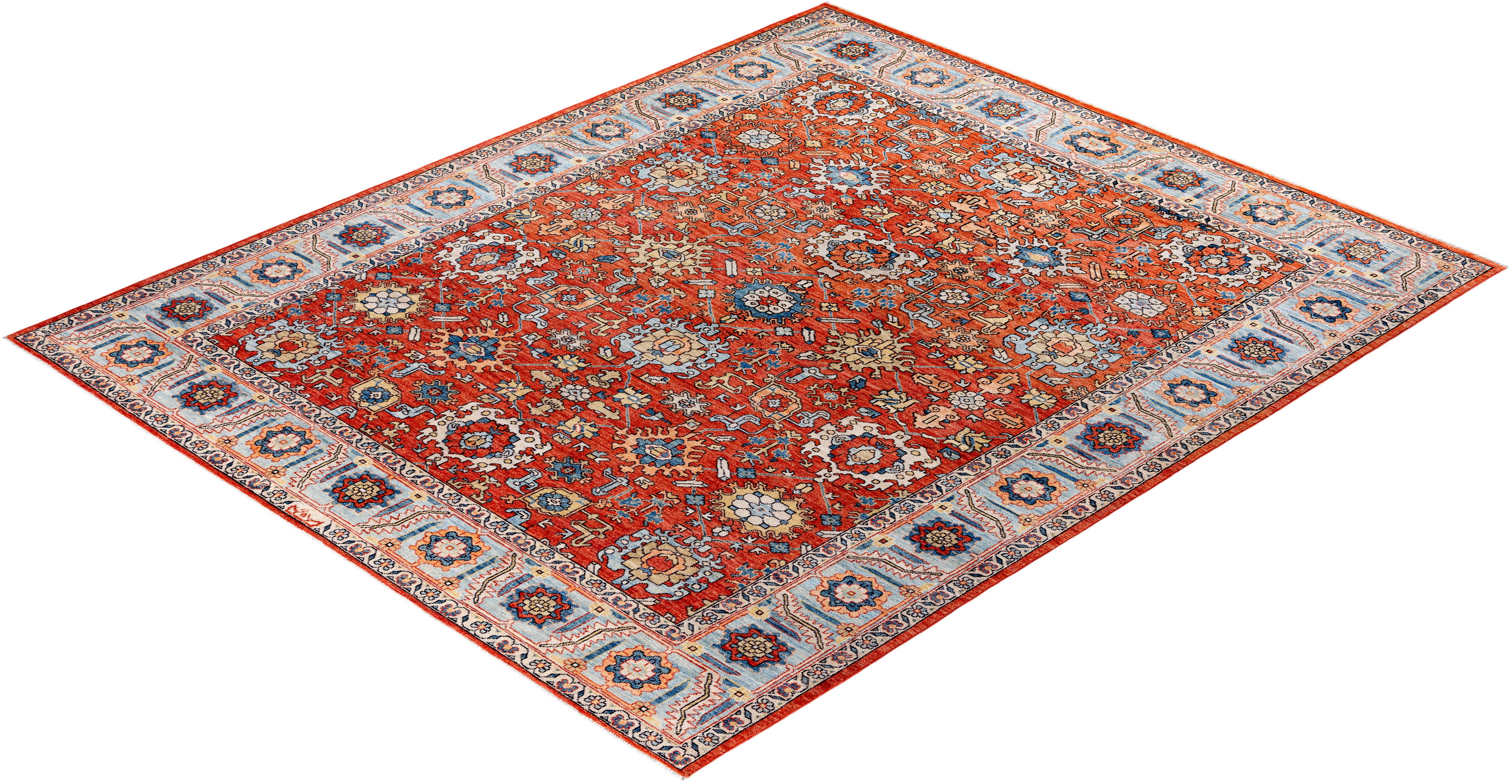 Serapi One-of-a-Kind Wool Orange Area Rug 8' 3