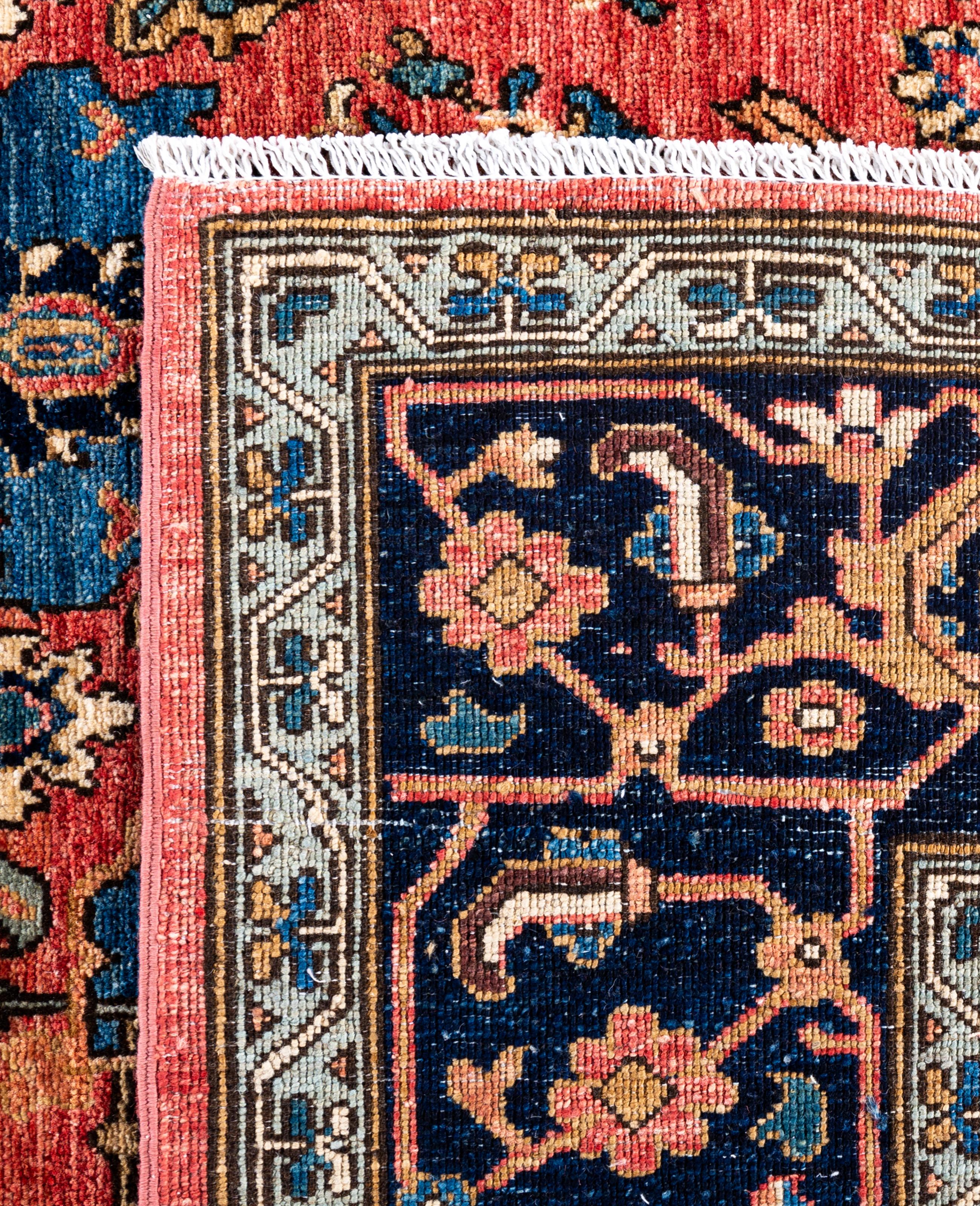 Serapi Tapis de sol unique en laine rose 8' 2