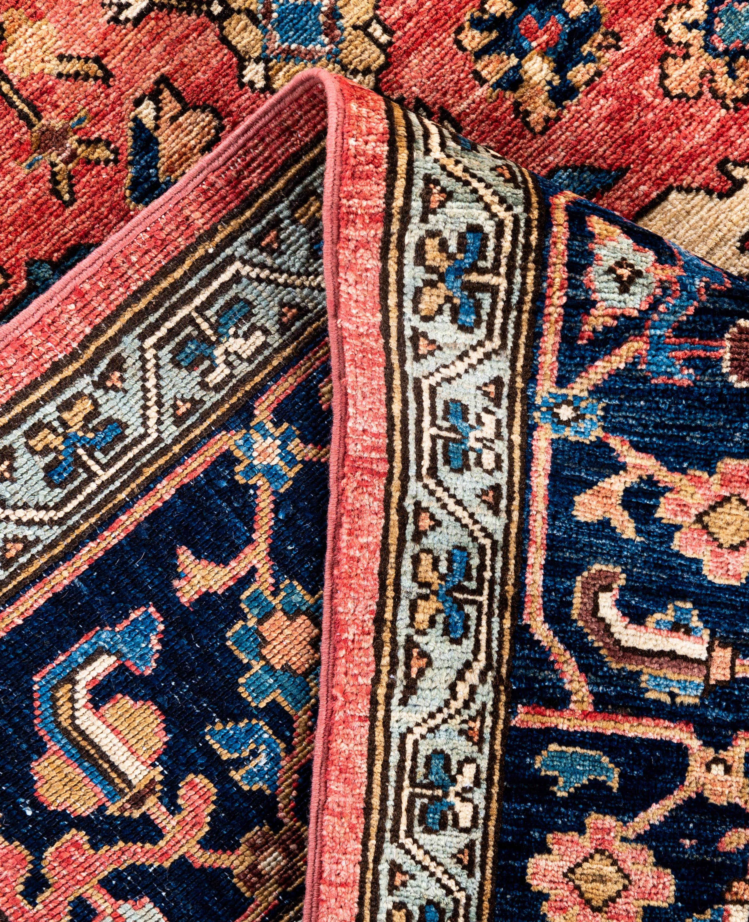 XXIe siècle et contemporain Serapi Tapis de sol unique en laine rose 8' 2