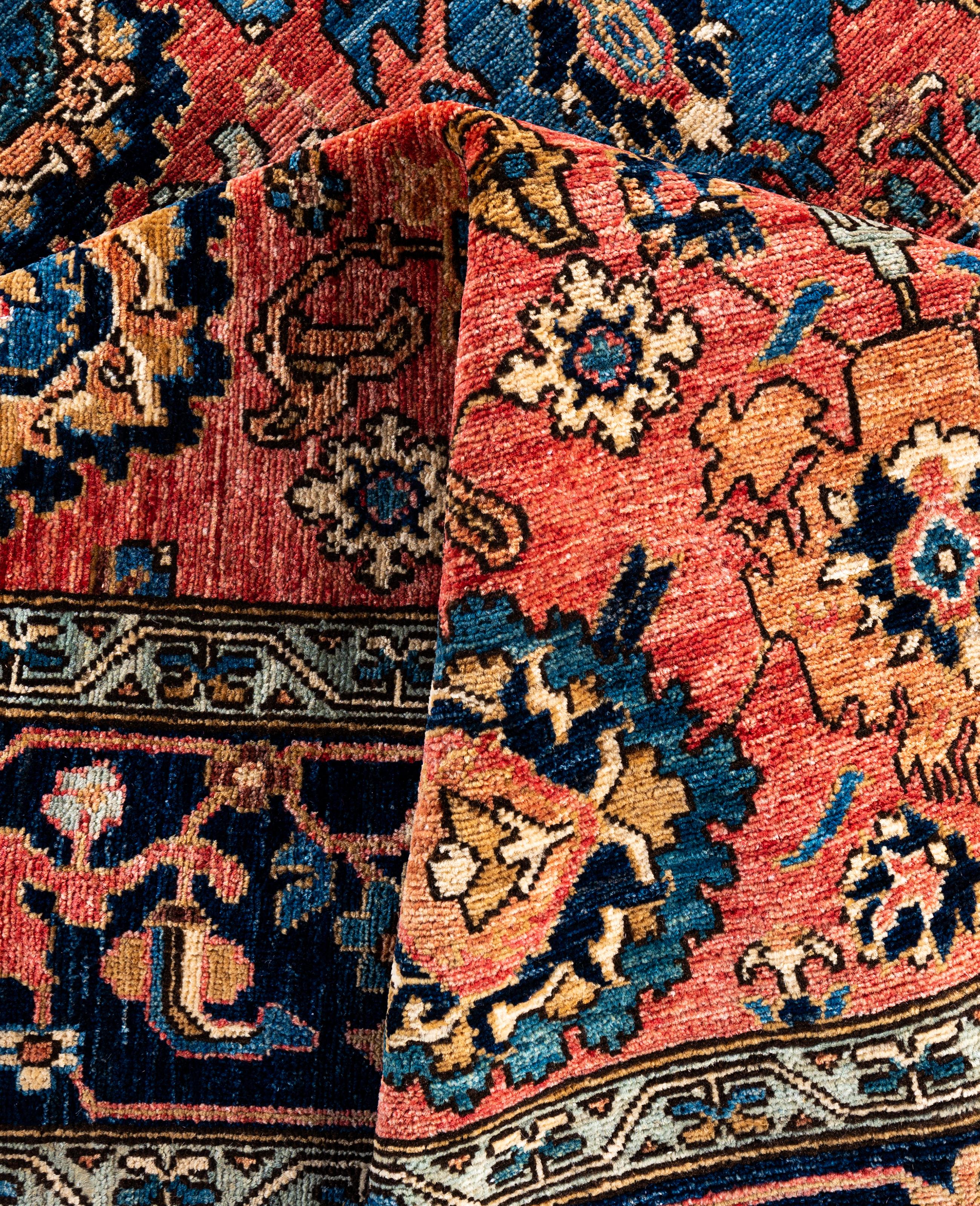 Laine Serapi Tapis de sol unique en laine rose 8' 2