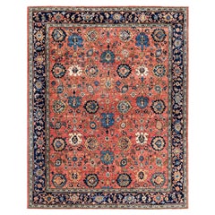 Serapi Tapis de sol unique en laine rose 8' 2" x 10' 0"