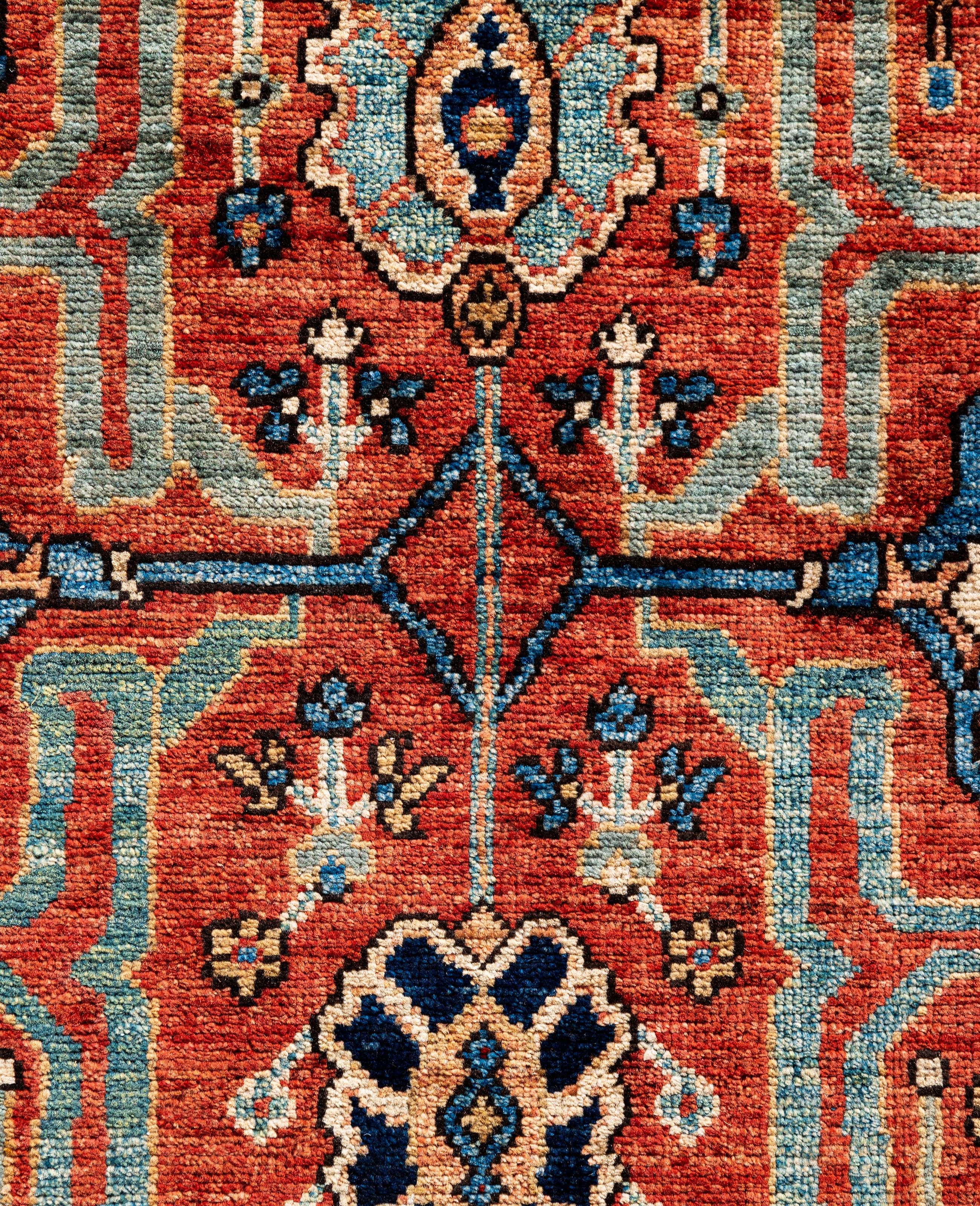 Pakistani Serapi One-of-a-Kind Wool Red Area Rug 10' 0