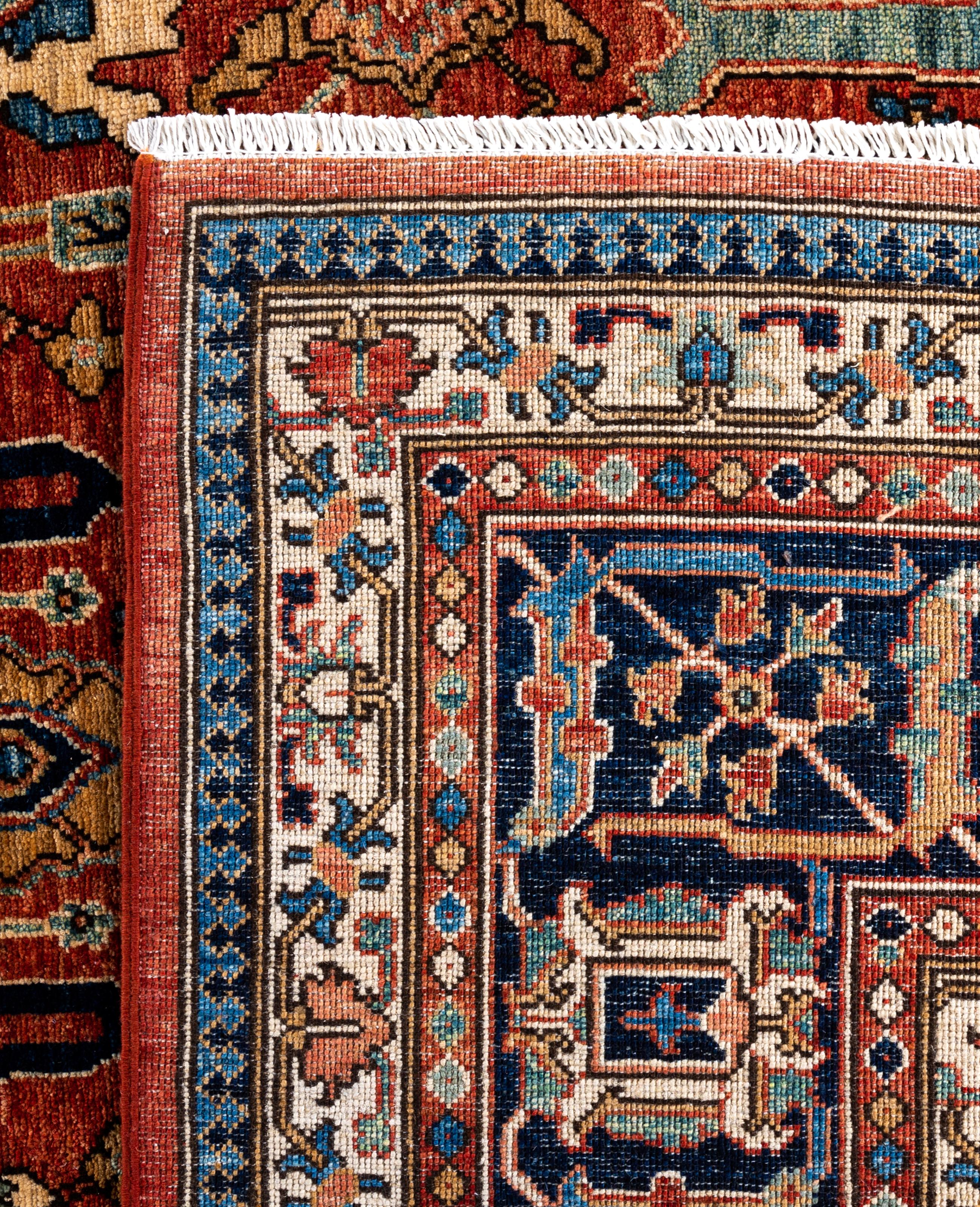 Serapi One-of-a-Kind Wool Red Area Rug 10' 0