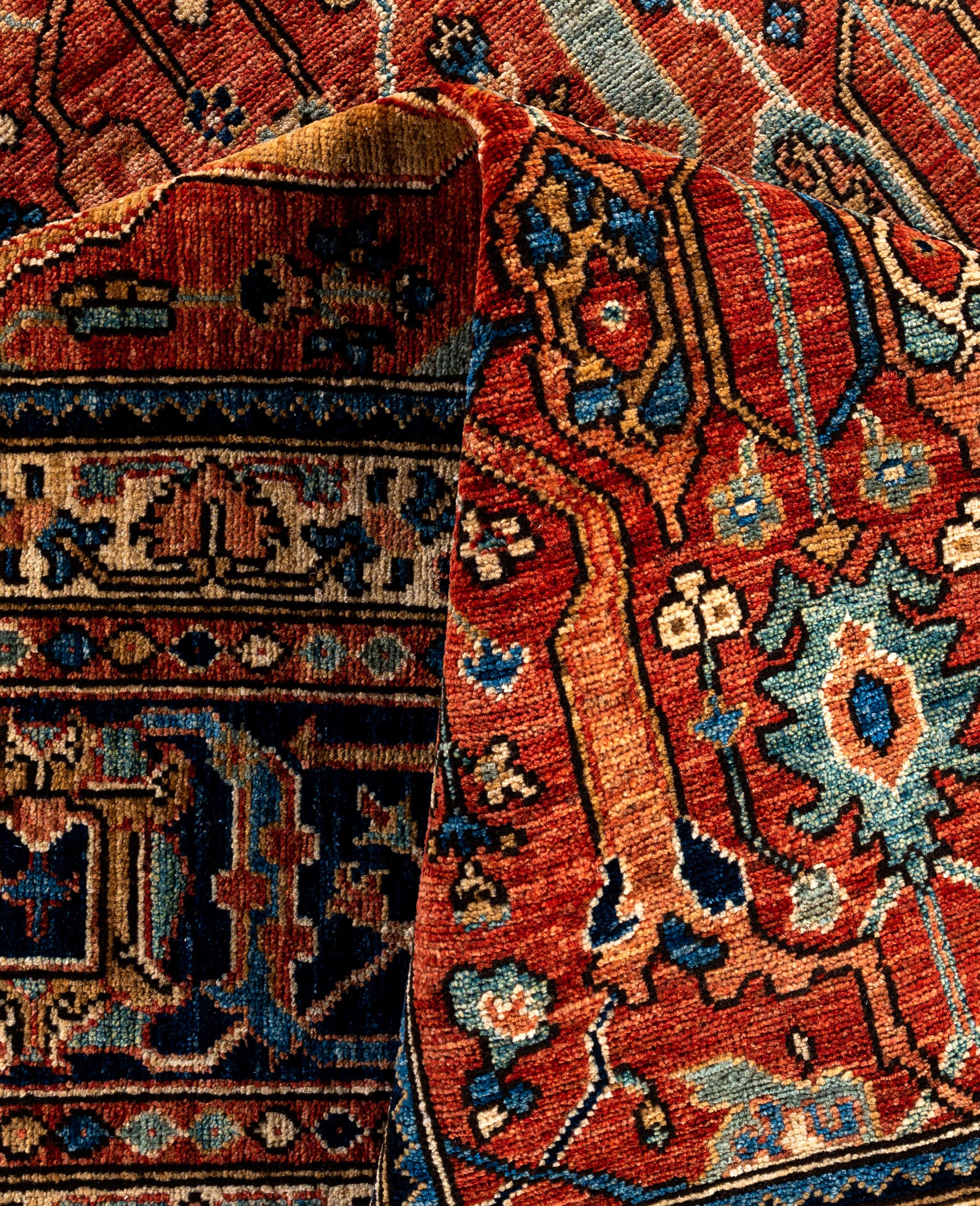 Serapi One-of-a-Kind Wool Red Area Rug 10' 0