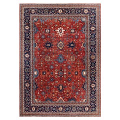 Serapi Tapis unique en laine rouge 10' 1" x 13' 10"