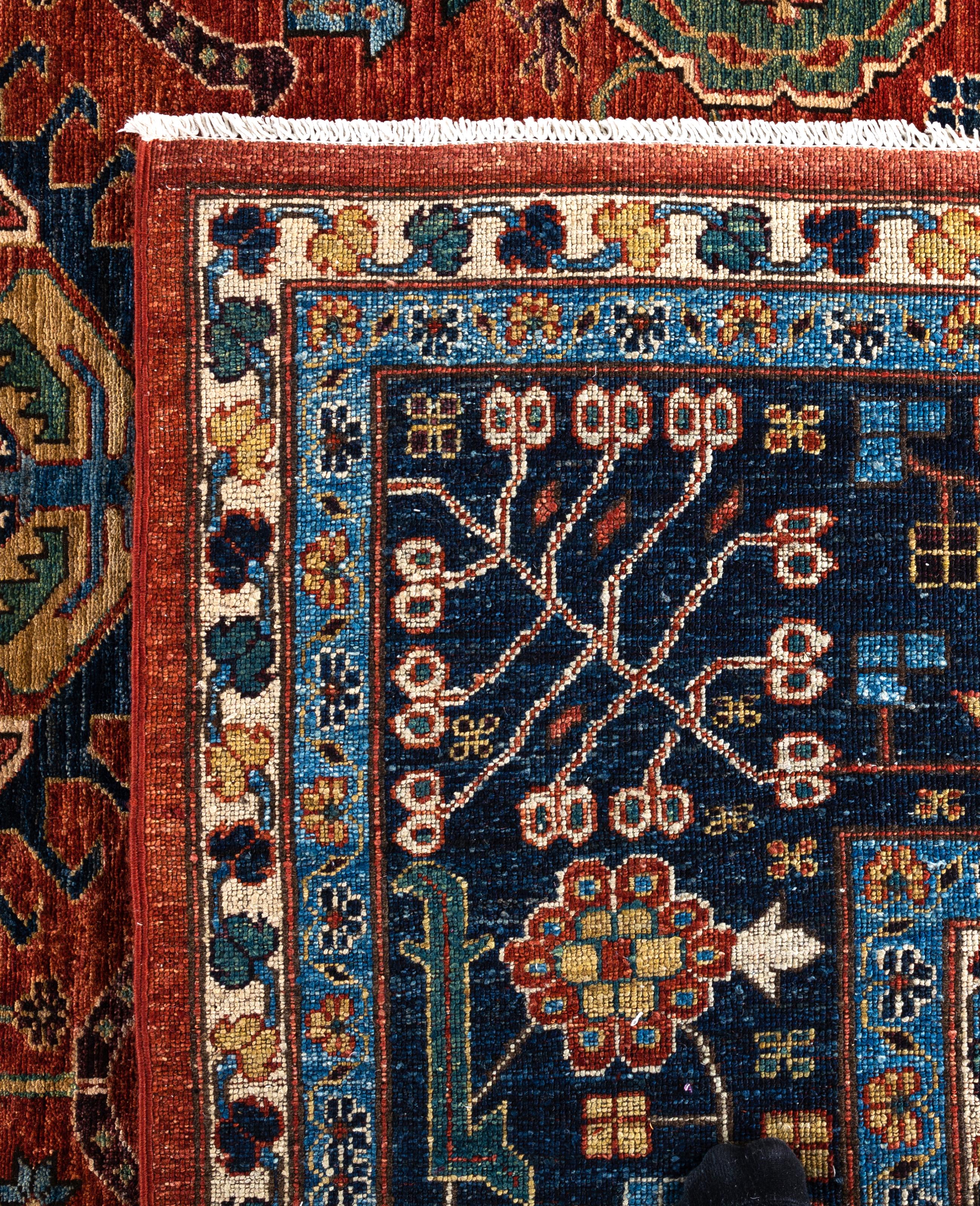 Serapi One-of-a-Kind Wool Red Area Rug 10' 1