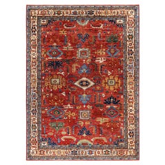 Serapi One-of-a-Kind Wool Red Area Rug 10' 2" x 13' 11"