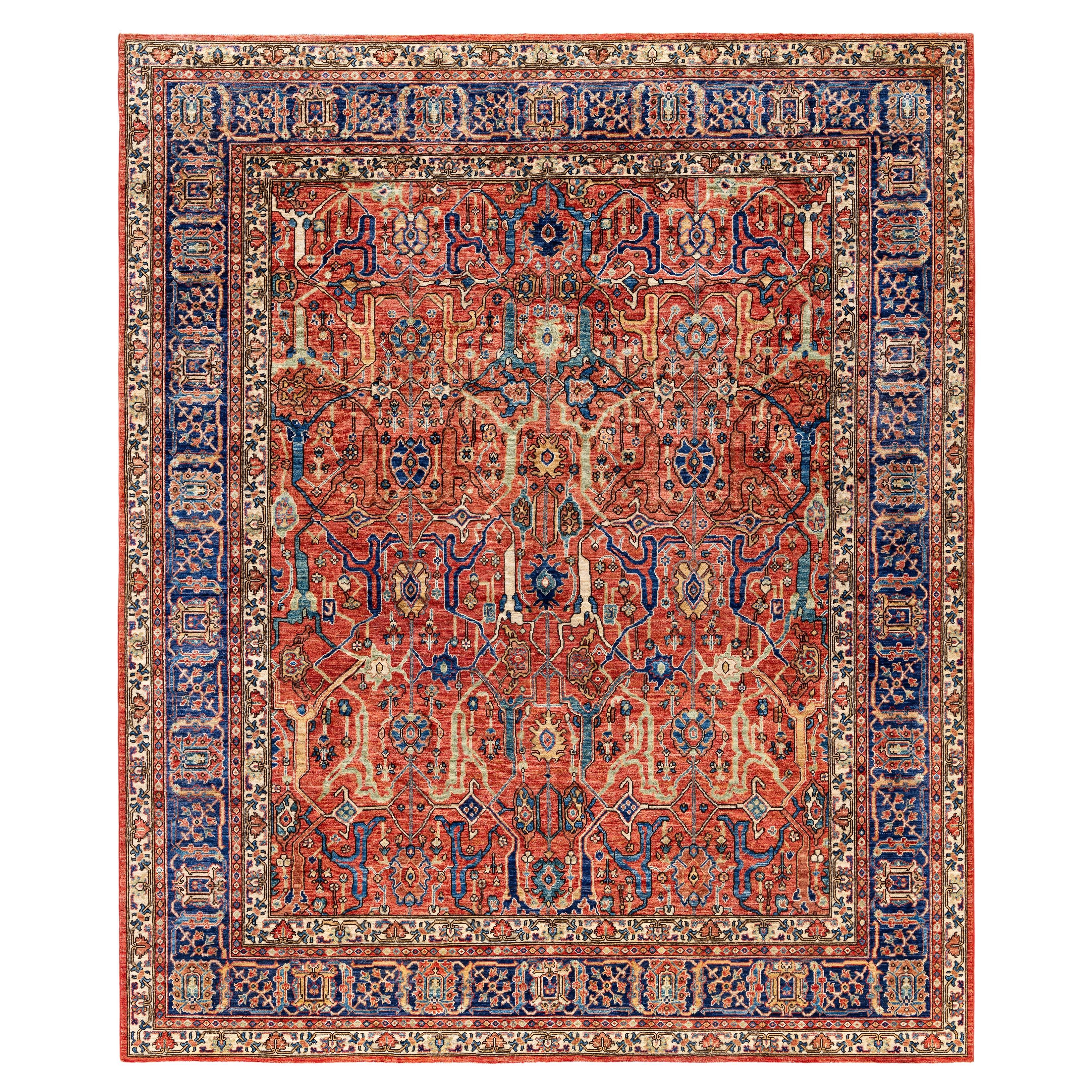 Serapi One-of-a-Kind Wolle Rot Bereich Teppich 8' 0" x 9' 10"