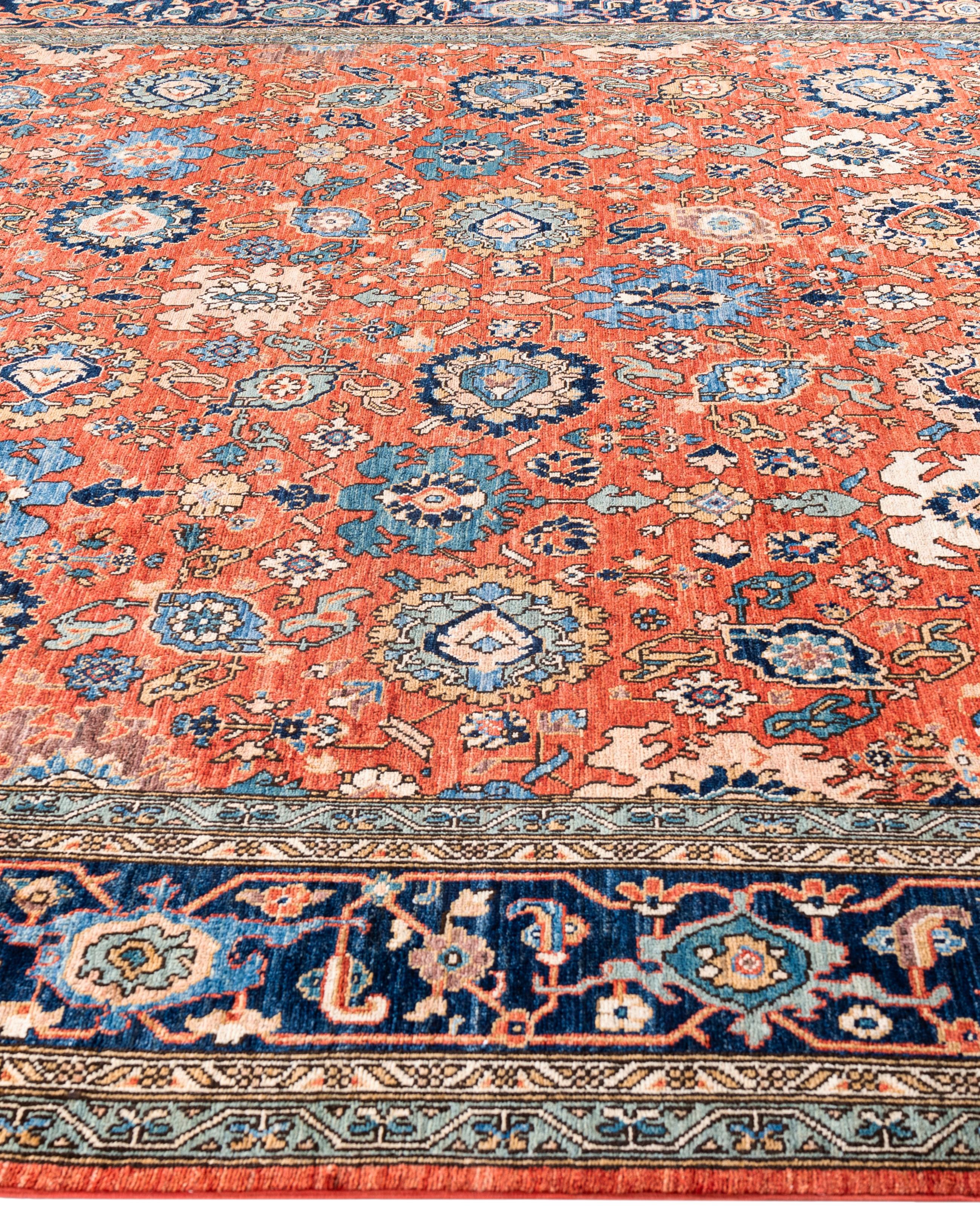Serapi One-of-a-Kind Wolle Rot Bereich Teppich 8' 11