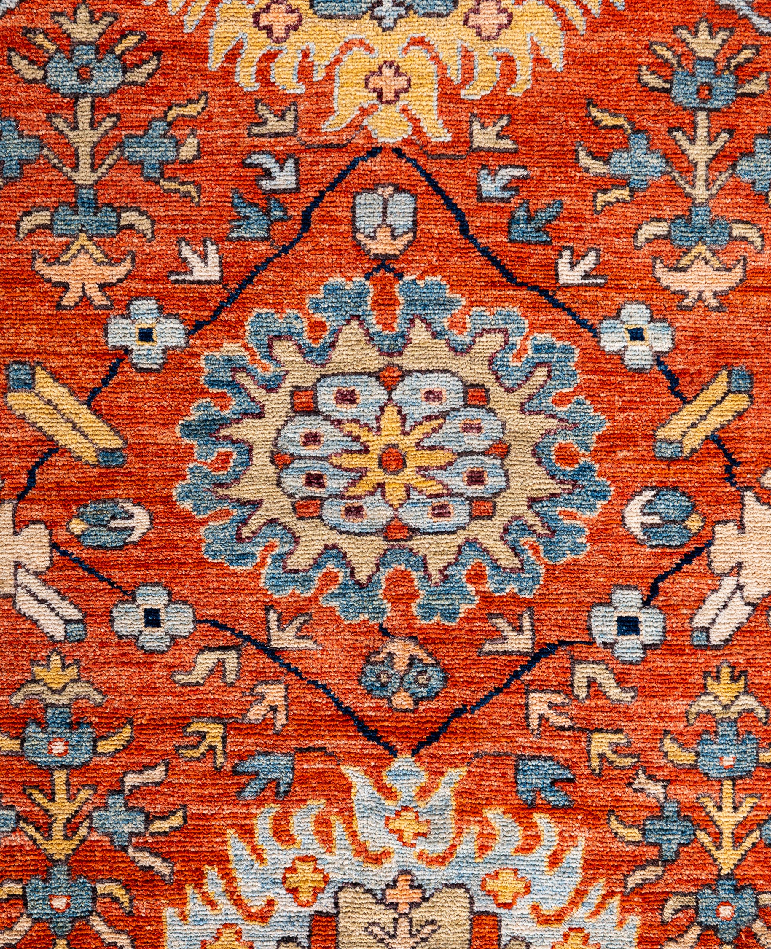 Pakistani Serapi One-of-a-Kind Wool Red Area Rug 8' 11