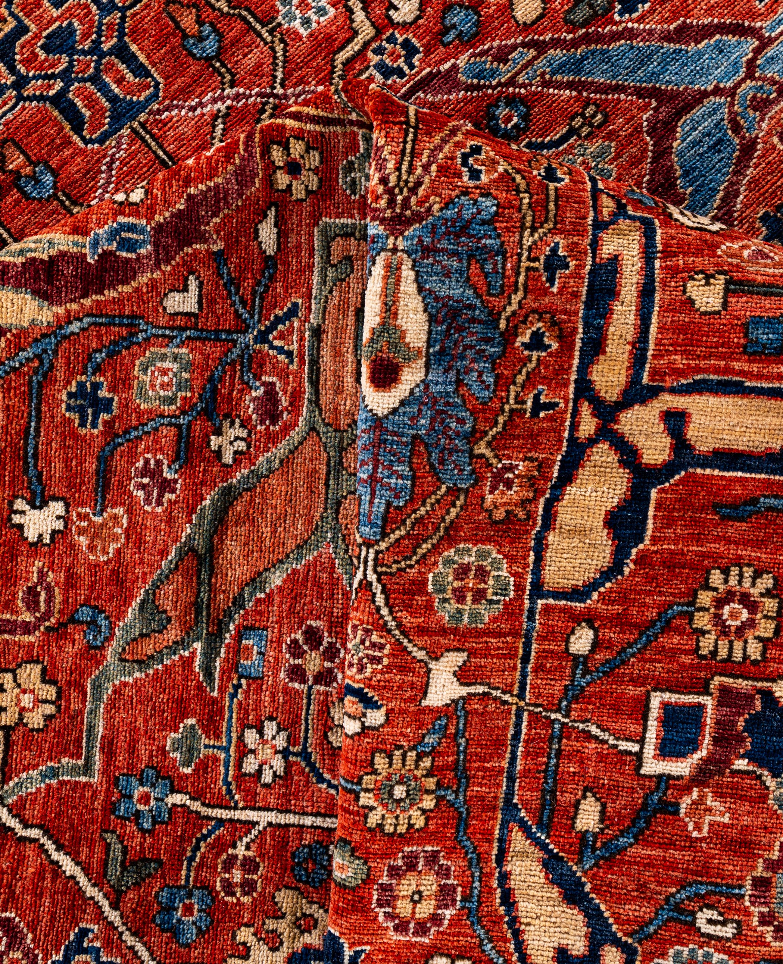 Serapi One-of-a-Kind Wool Red Area Rug 8' 11