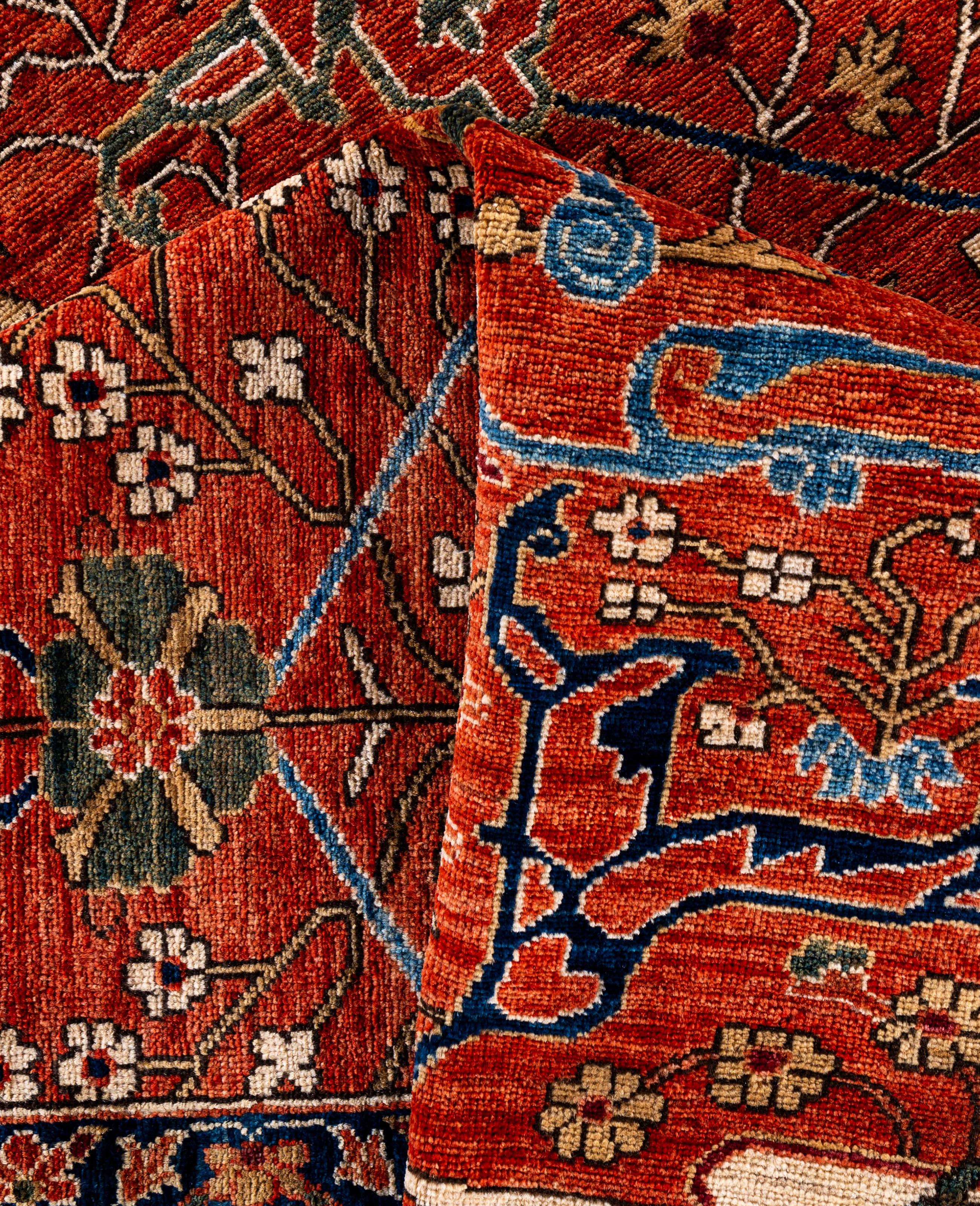 Serapi One-of-a-Kind Wool Red Area Rug 8' 11