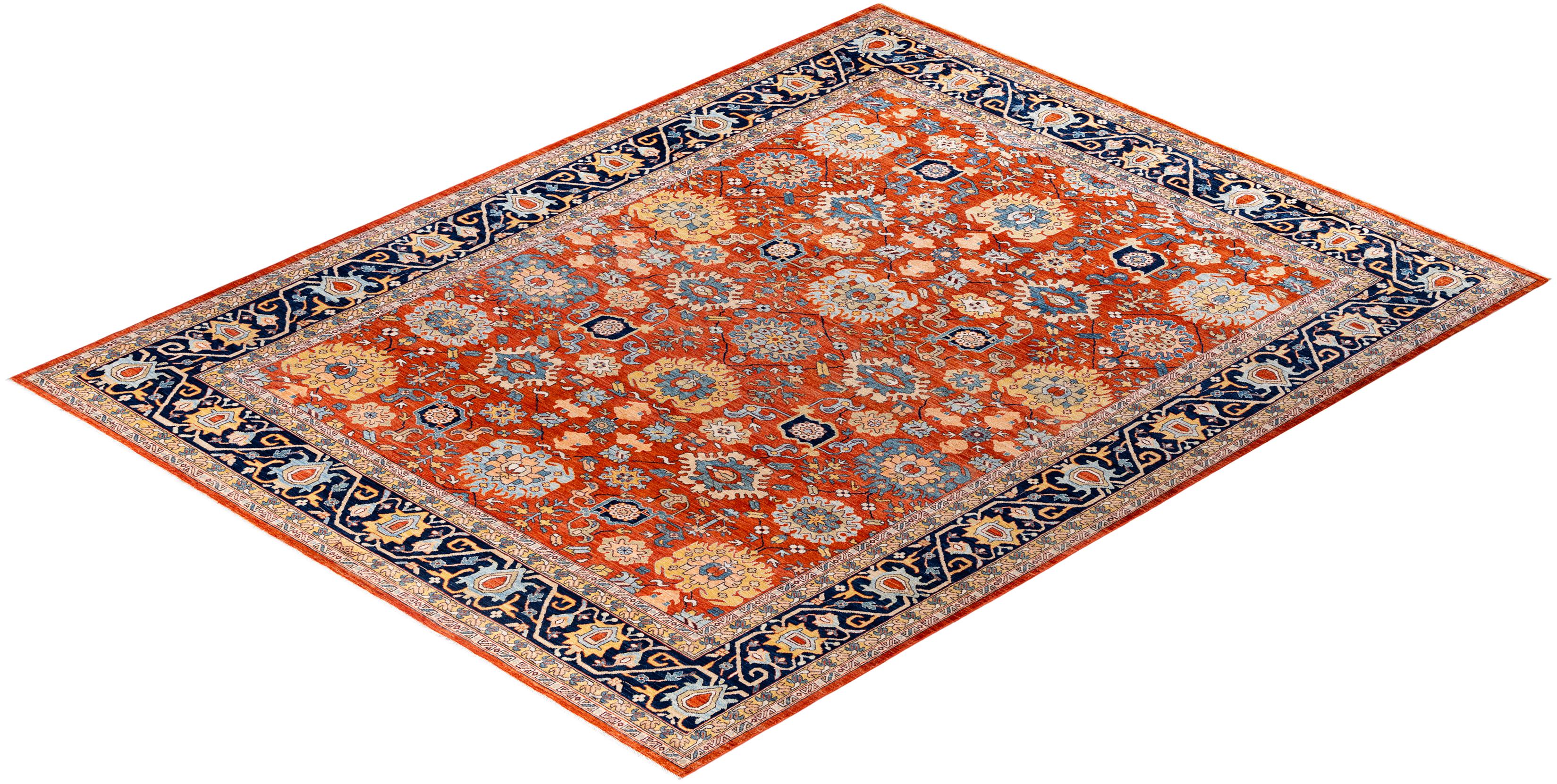 Serapi One-of-a-Kind Wool Red Area Rug 8' 11