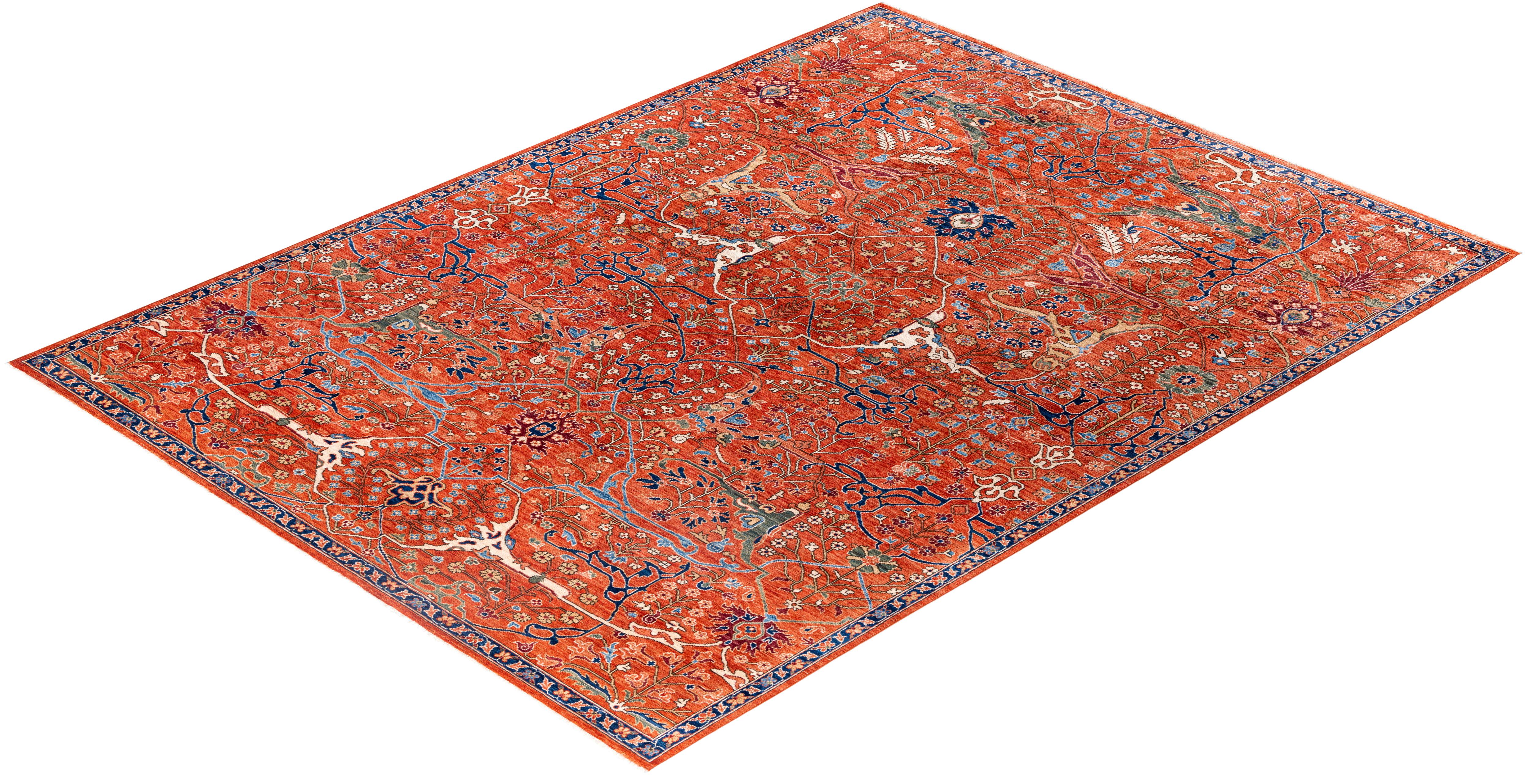 Serapi One-of-a-Kind Wool Red Area Rug 8' 11