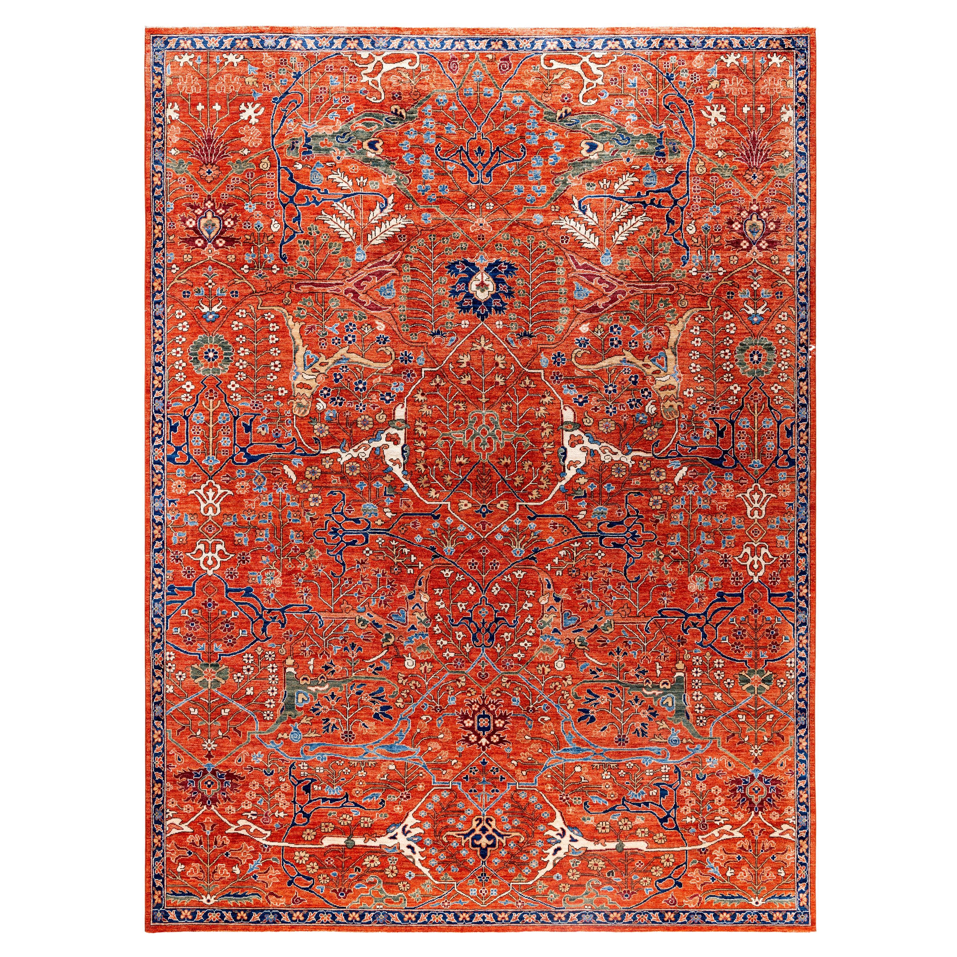 Serapi One-of-a-Kind Wool Red Area Rug 8' 11" x 11' 9"