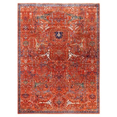 Serapi One-of-a-Kind Wool Red Area Rug 8' 11" x 11' 9"