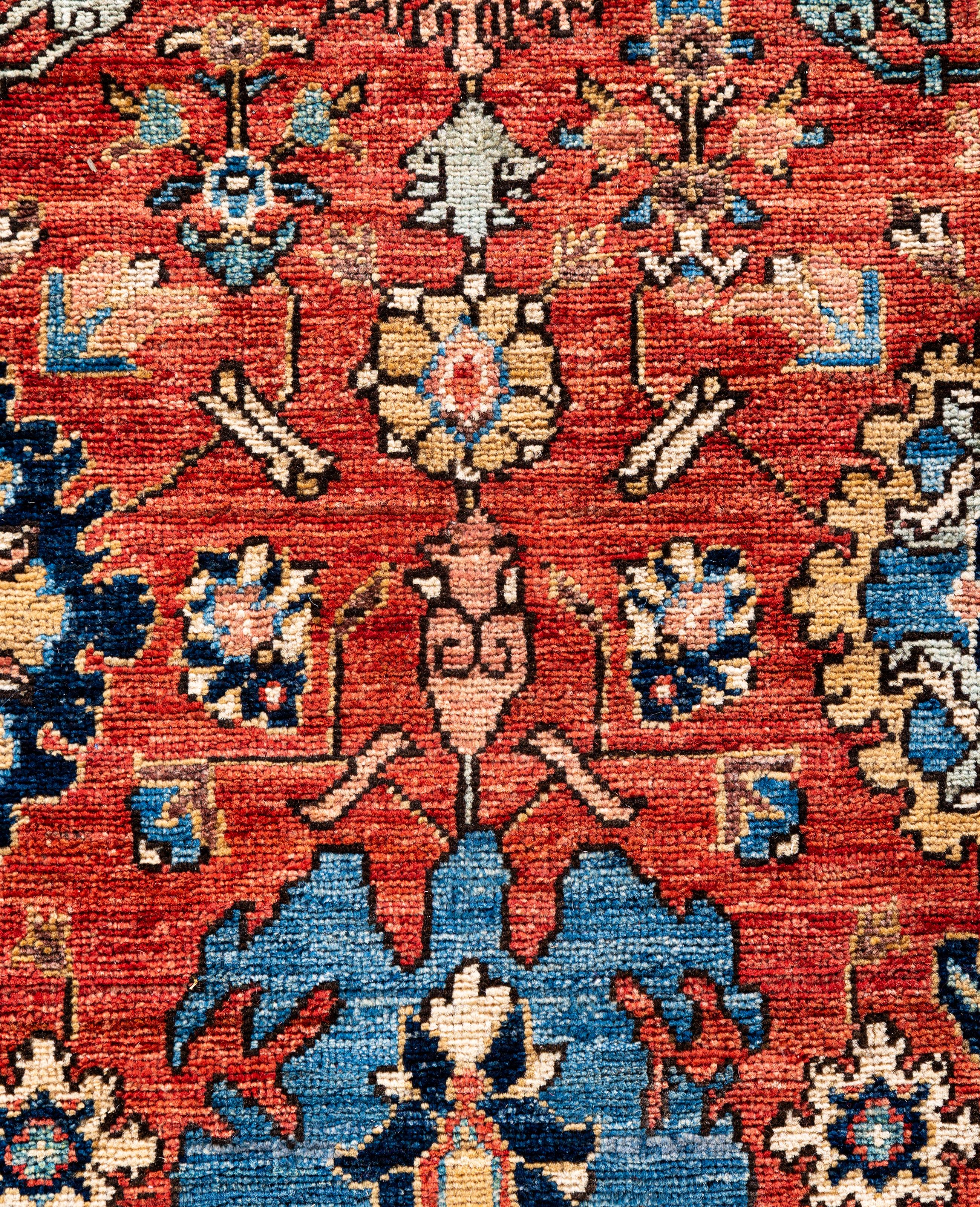 Alfombra de lana roja única Serapi 2 x 3 cm Pakistaní en venta