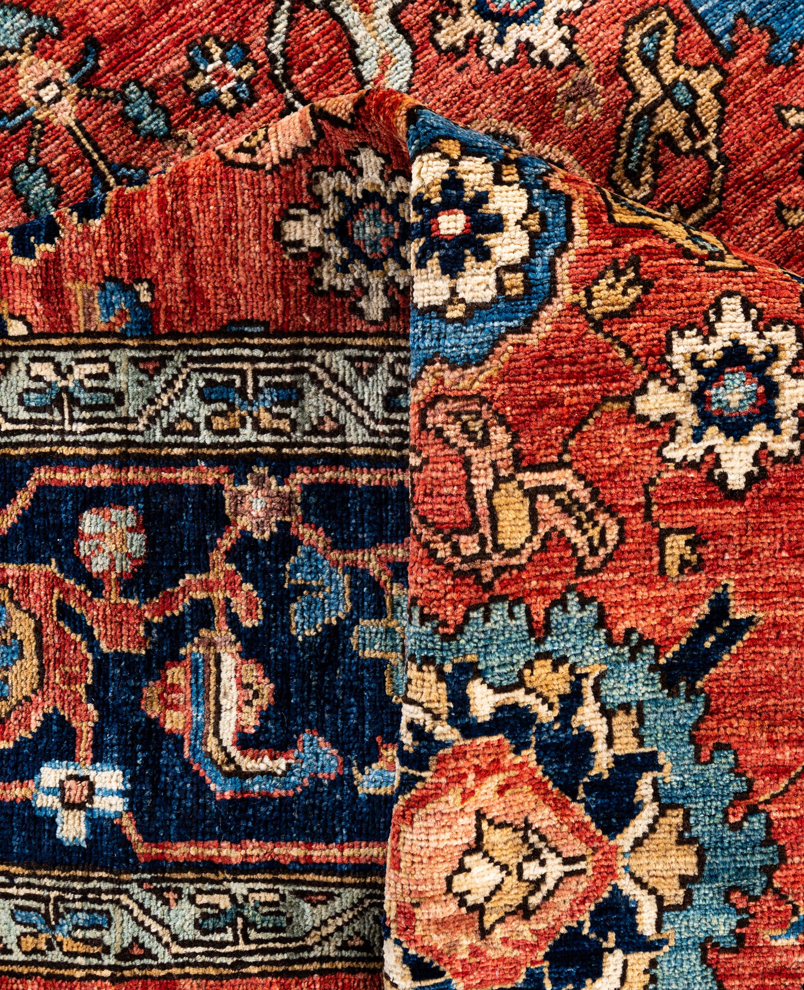 Alfombra de lana roja única Serapi 2 x 3 cm Lana en venta