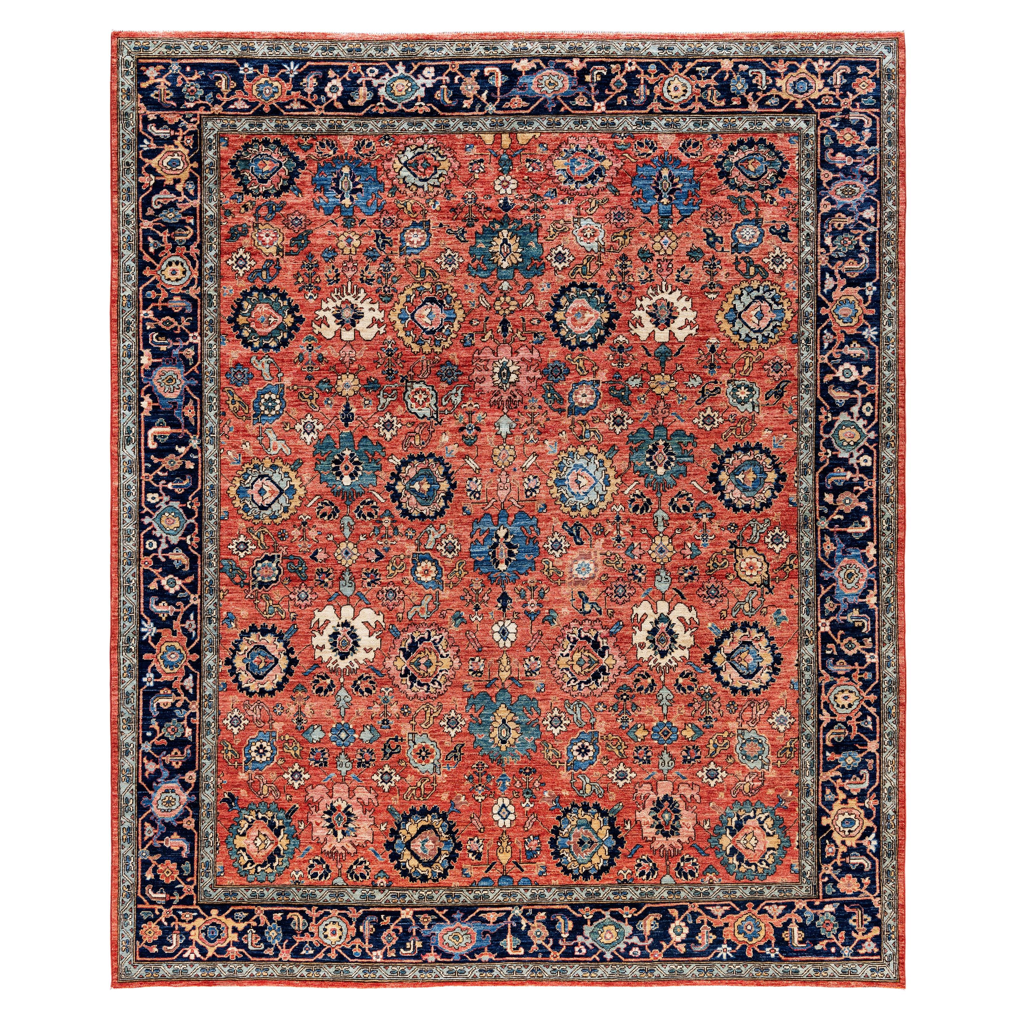 Serapi One-of-a-Kind Wolle Rot Bereich Teppich 8' 2" x 9' 10"