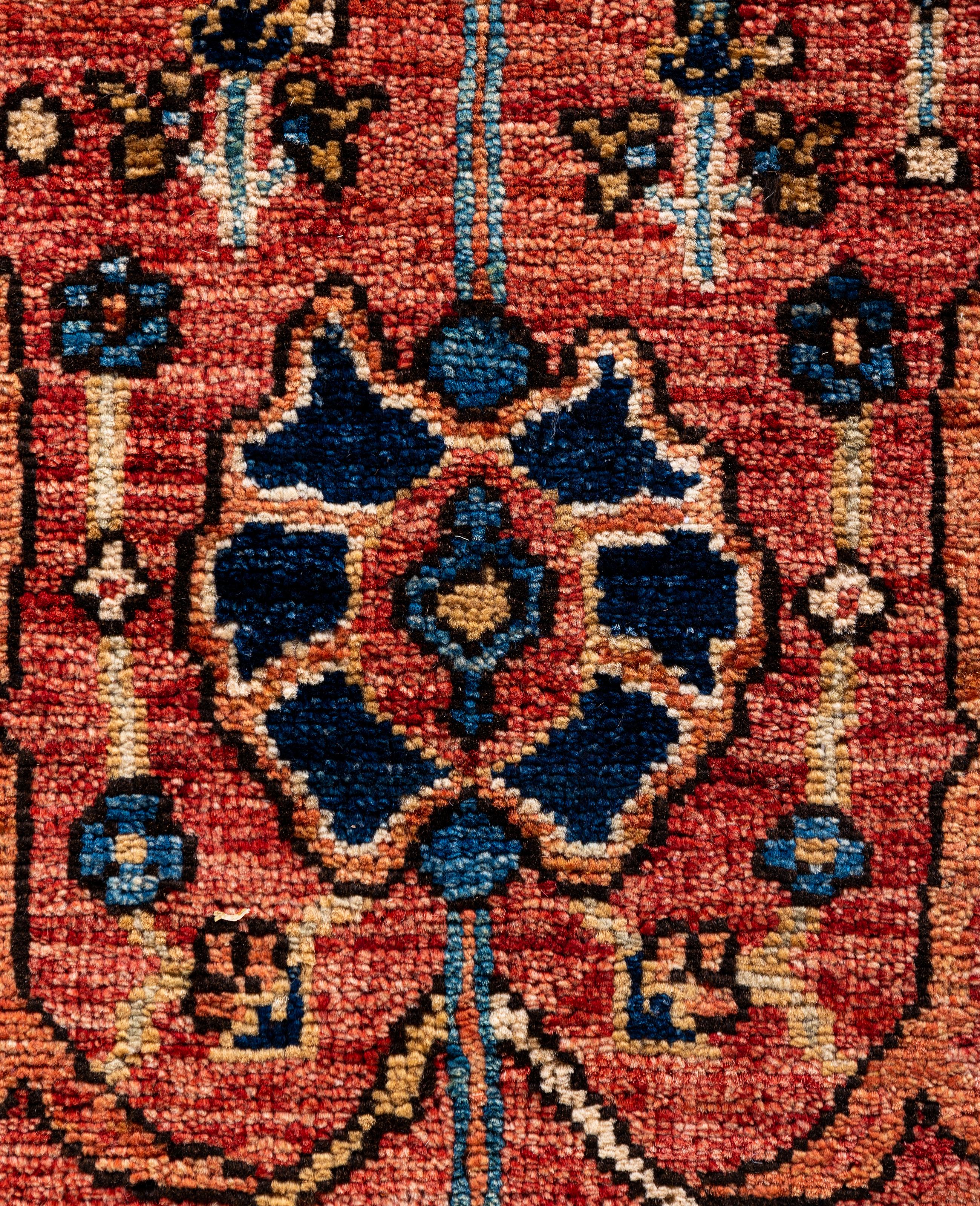 Pakistani Serapi One-of-a-Kind Wool Red Area Rug 8' 3