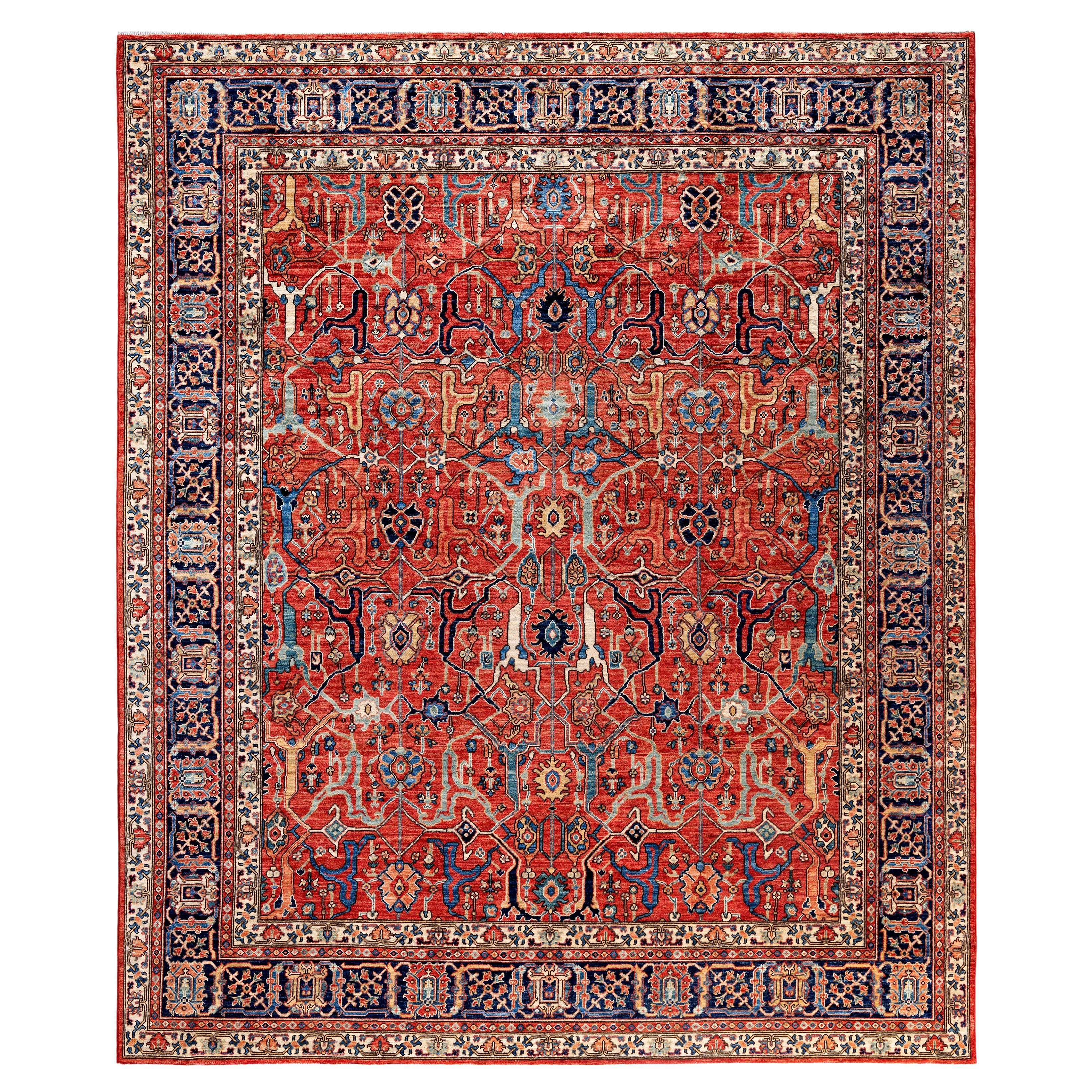 Serapi One-of-a-Kind Wolle Rot Bereich Teppich 8' 3" x 10' 0"