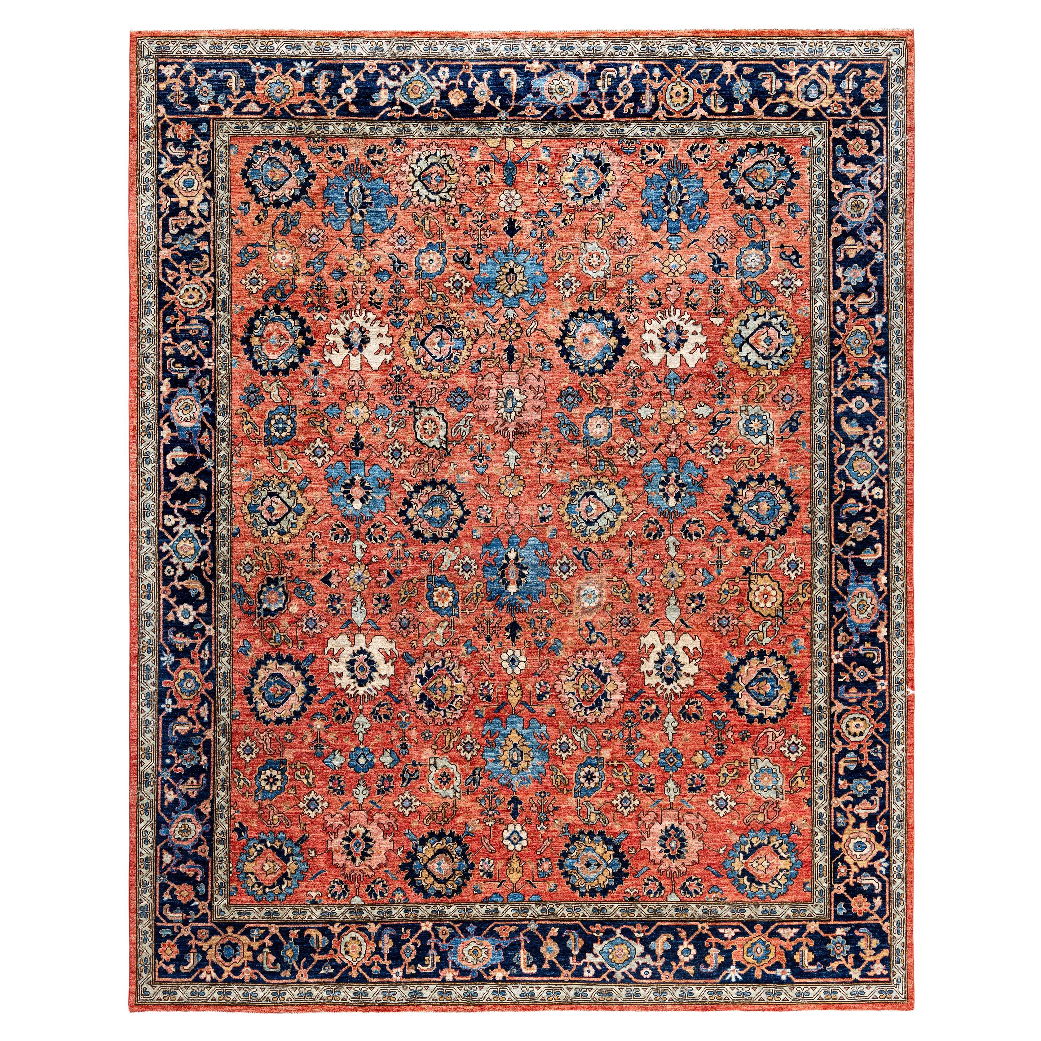 Serapi One-of-a-Kind Wolle Rot Bereich Teppich 8' 3" x 10' 2"