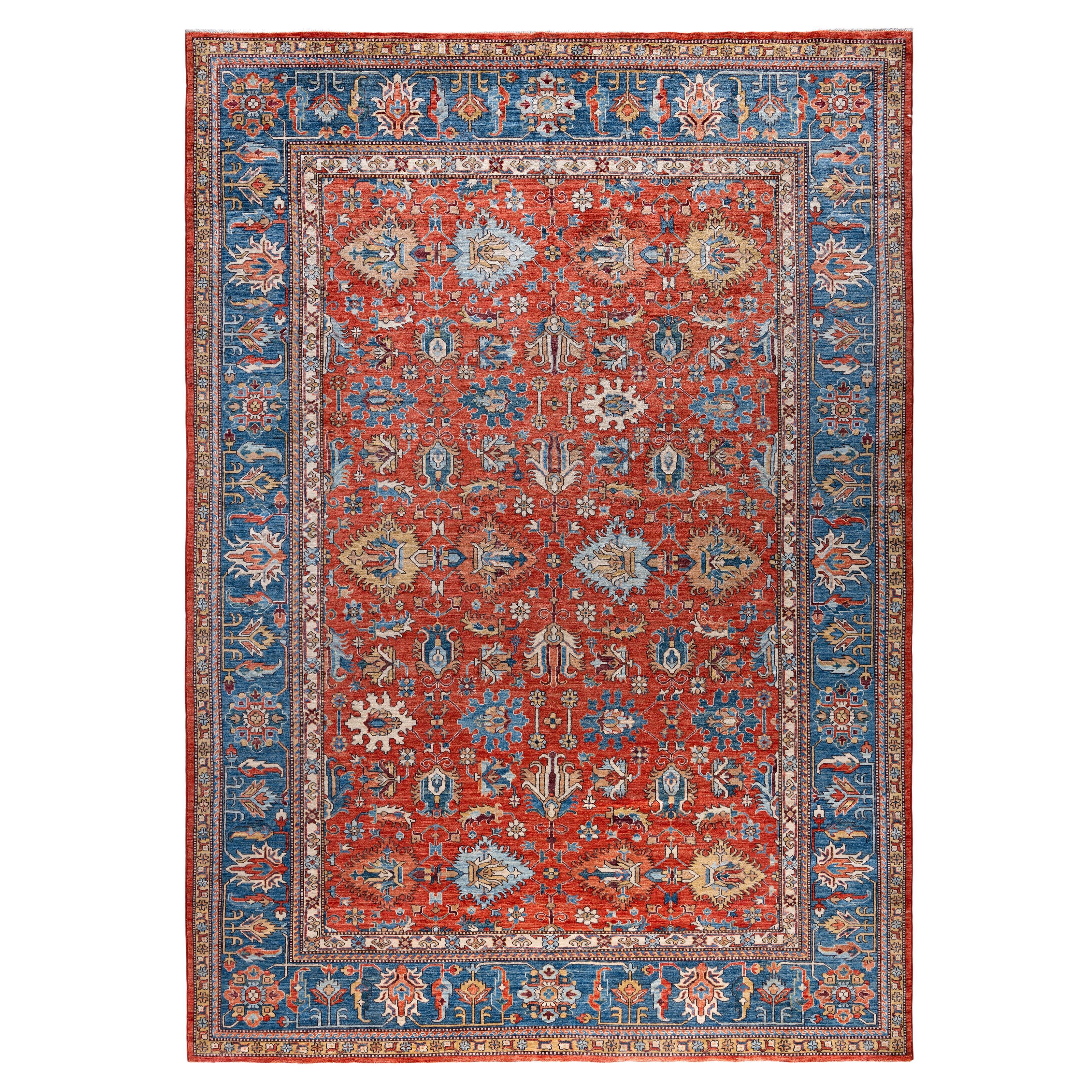 Serapi One-of-a-Kind Wool Red Area Rug 8' 9" x 11' 11"