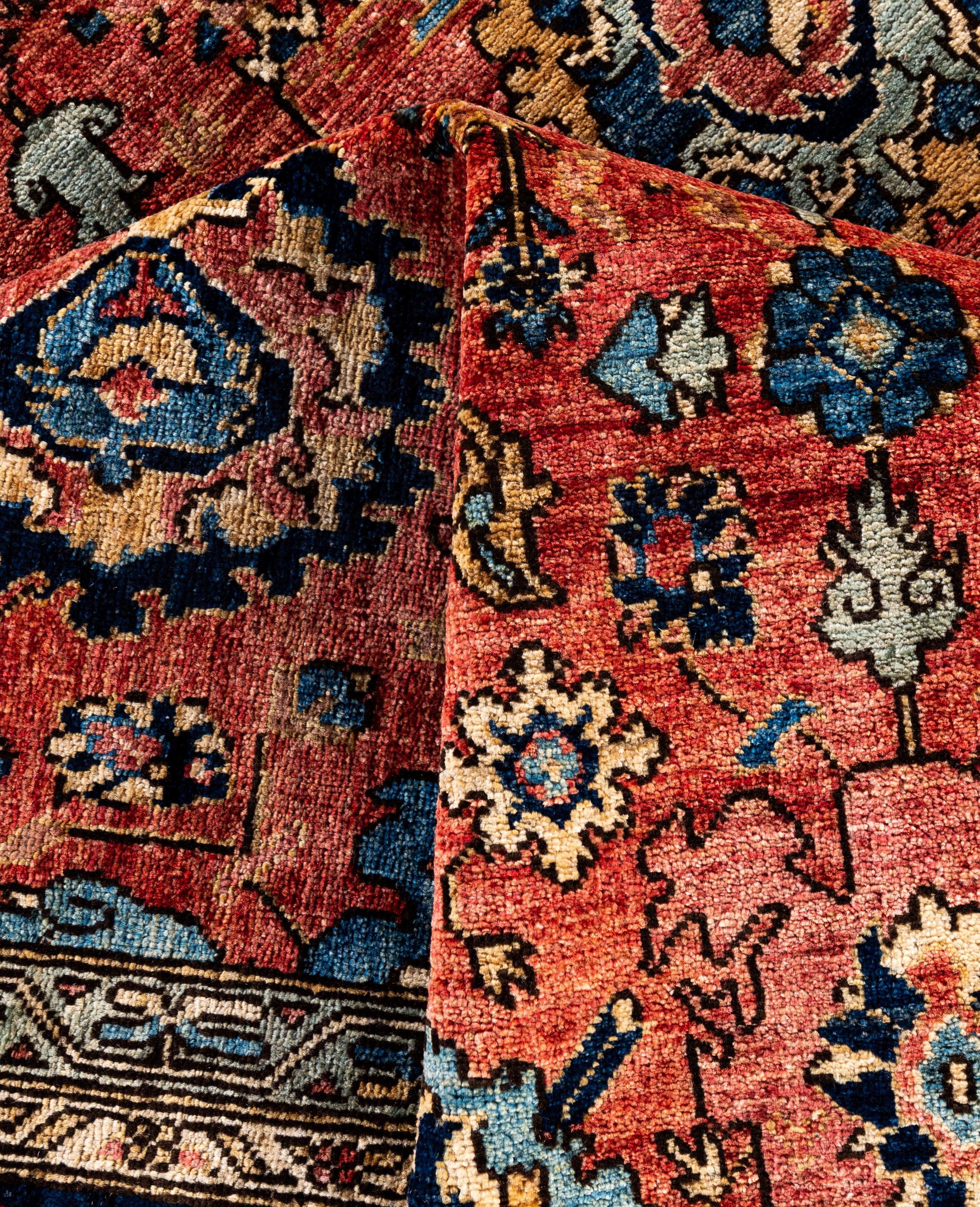 Serapi One-of-a-Kind Wool Red Area Rug 9' 0