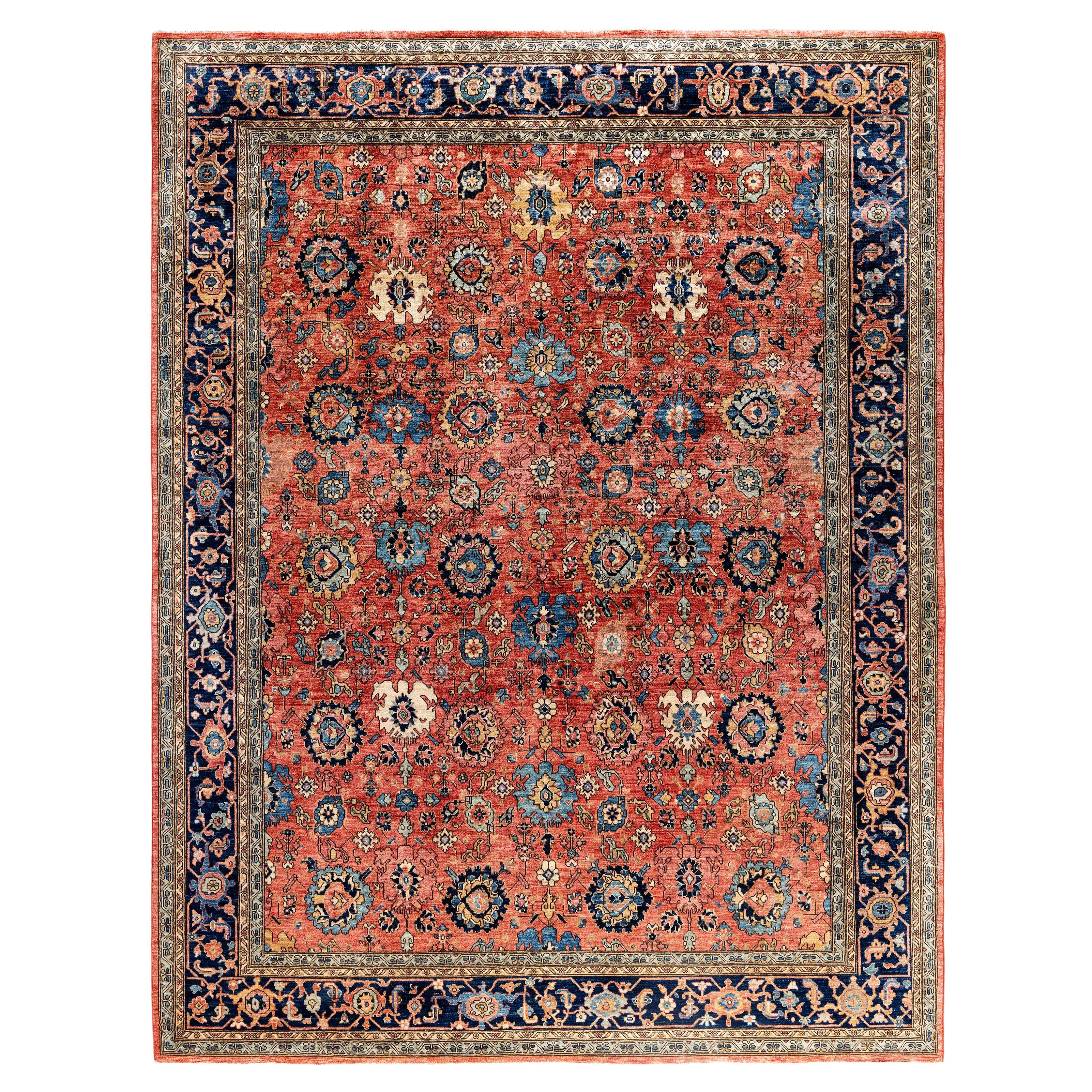 Serapi One-of-a-Kind Wool Red Area Rug 9' 0" x 11' 10"