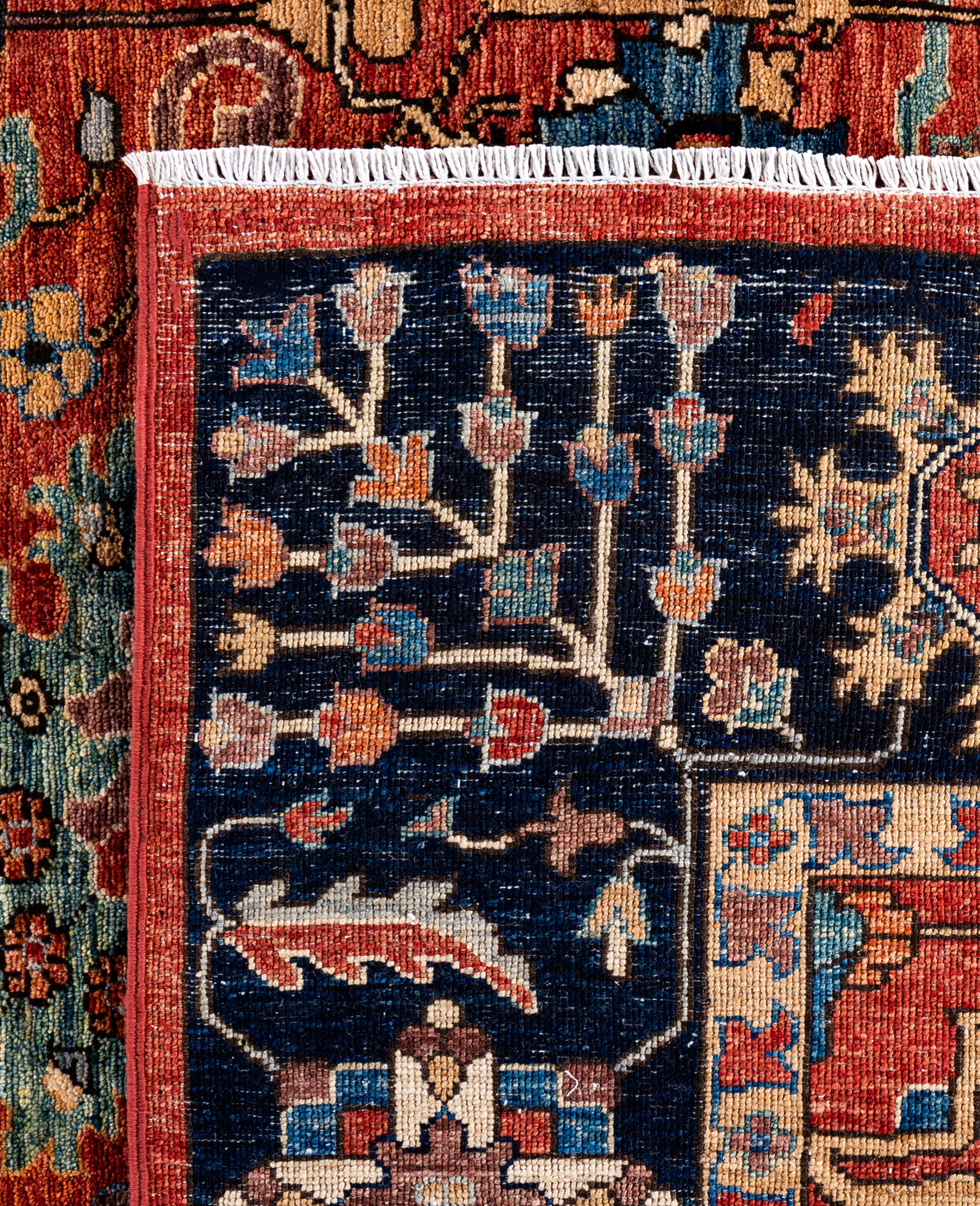 Serapi One-of-a-Kind Wool Red Area Rug 9' 0